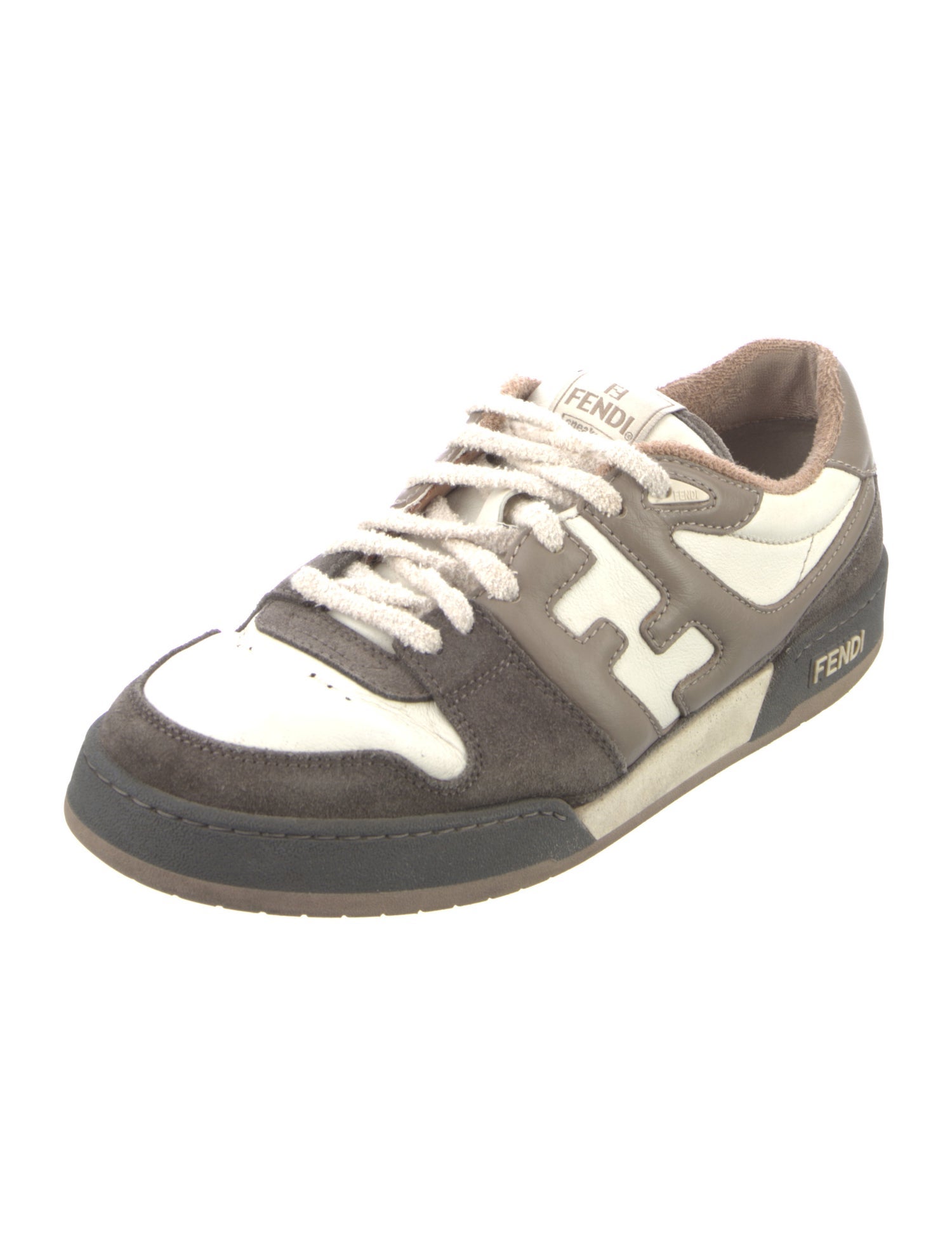 Fendi Zucca FF Logo Leather Sneakers
