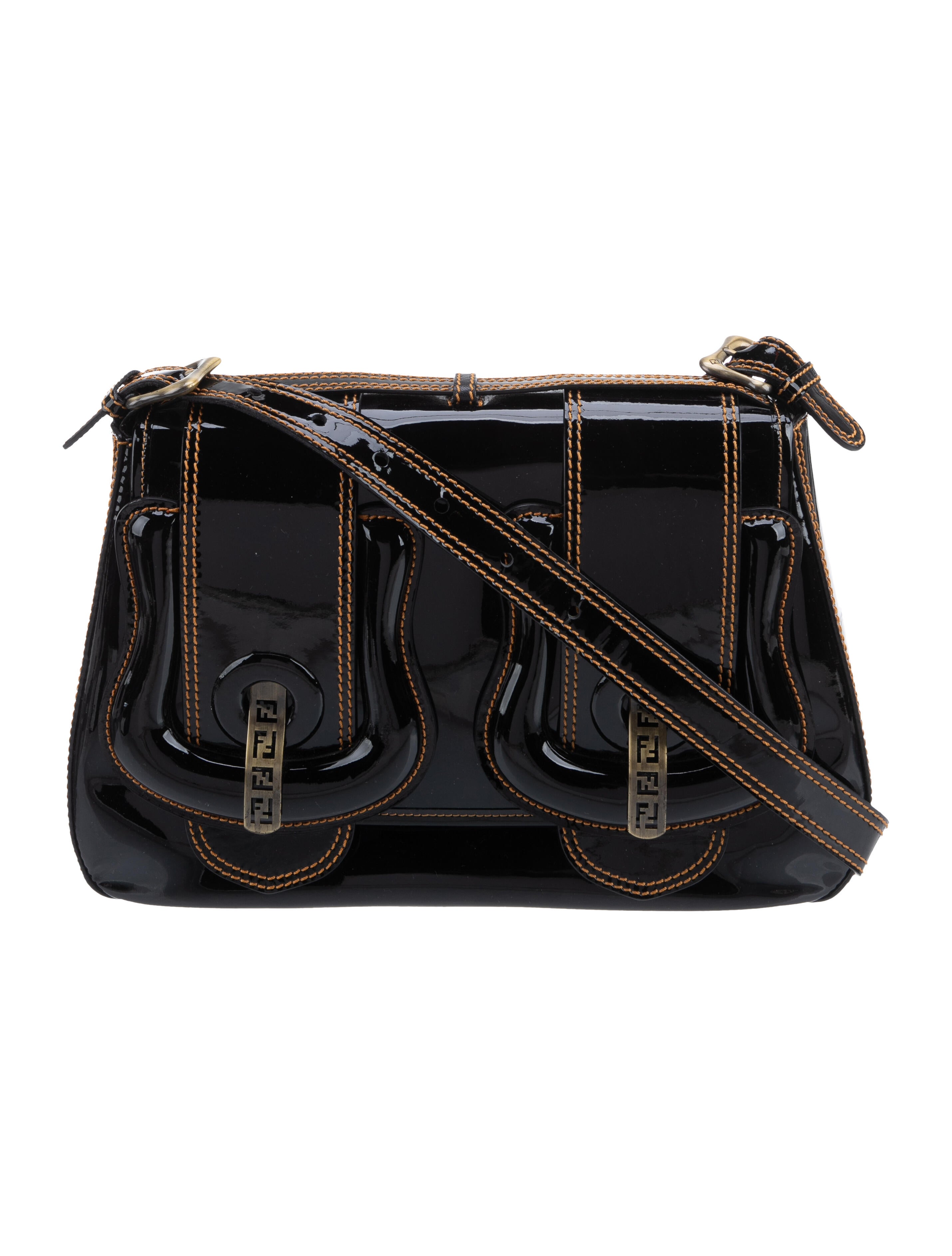 Fendi Patent Leather B Bag Vintage