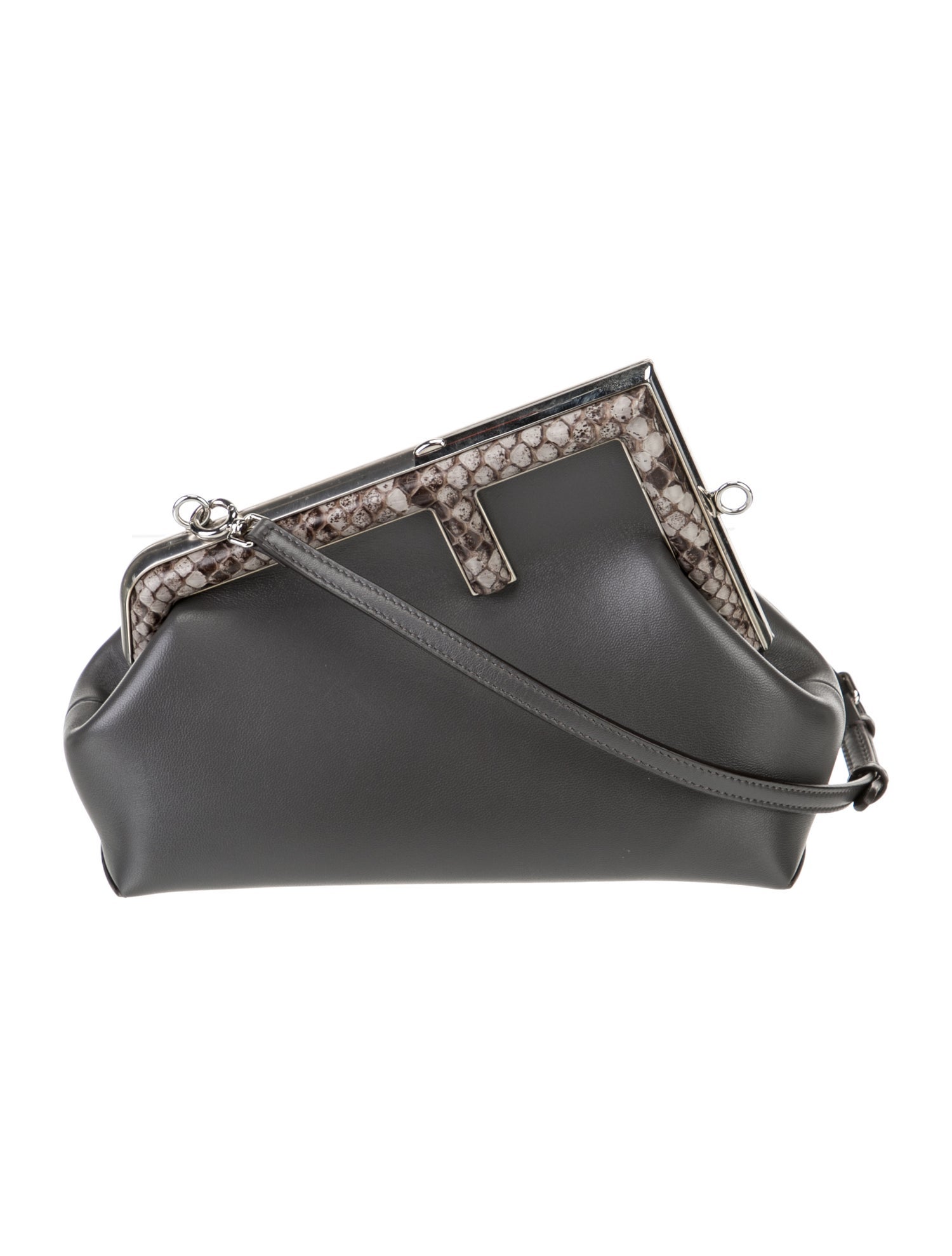 Fendi Leather First Clutch Small