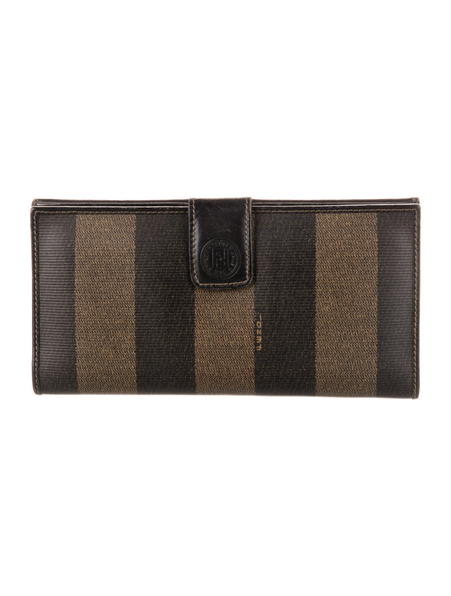 Fendi Vintage Pequin Pattern Wallet