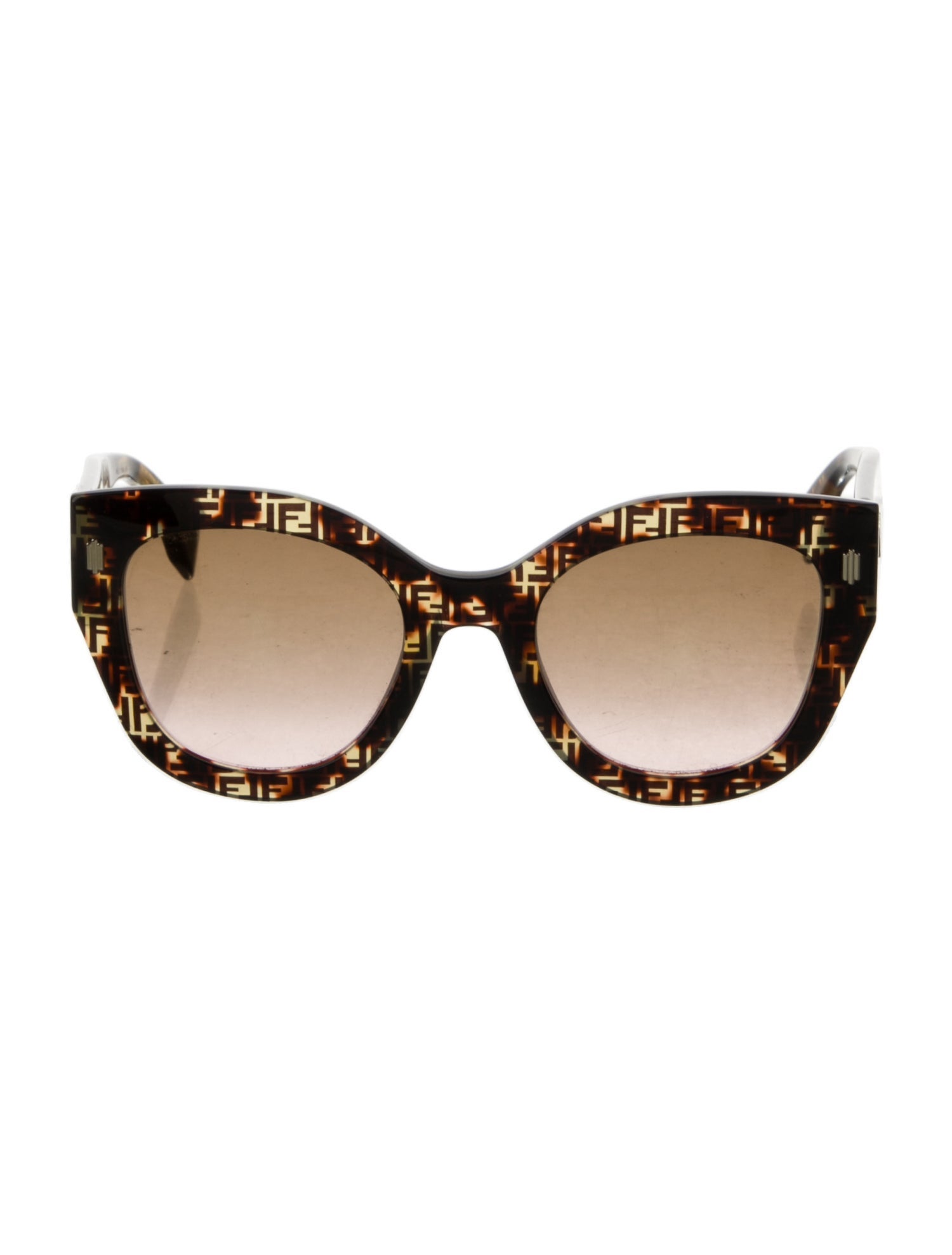 Fendi FF Tortoiseshell Zucca FF Logo Sunglasses