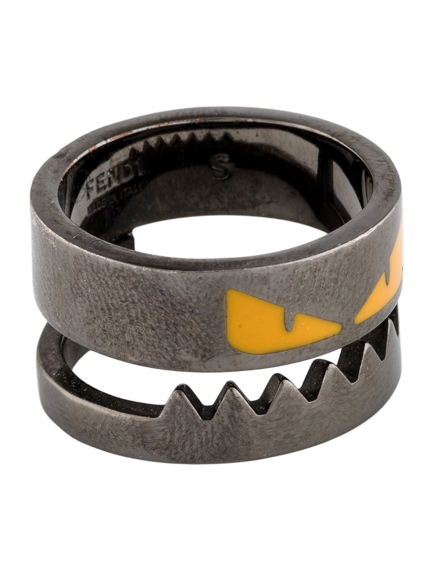 Fendi Enamel Bag Bugs Band Ring