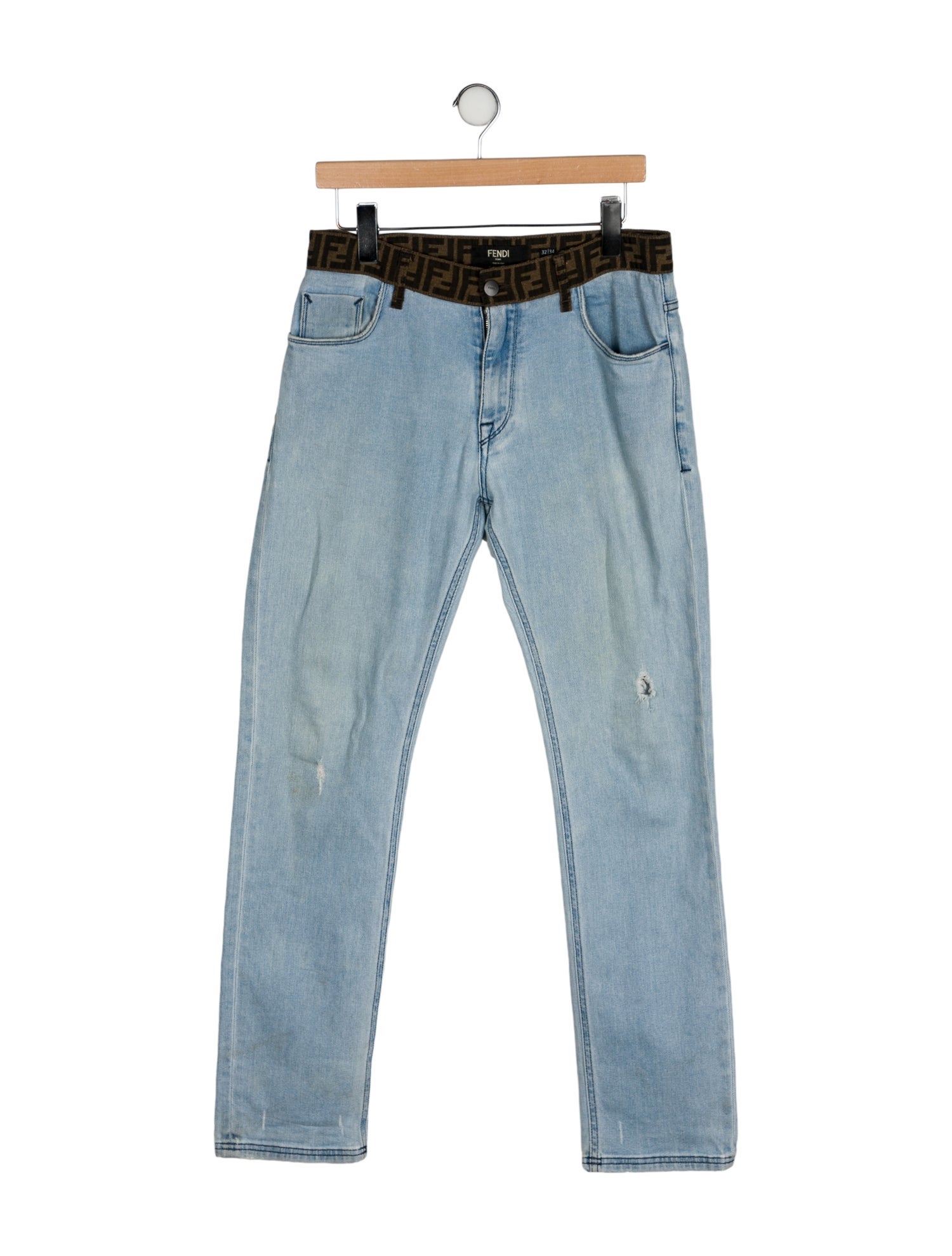 Fendi Zucca FF Logo Skinny Jeans