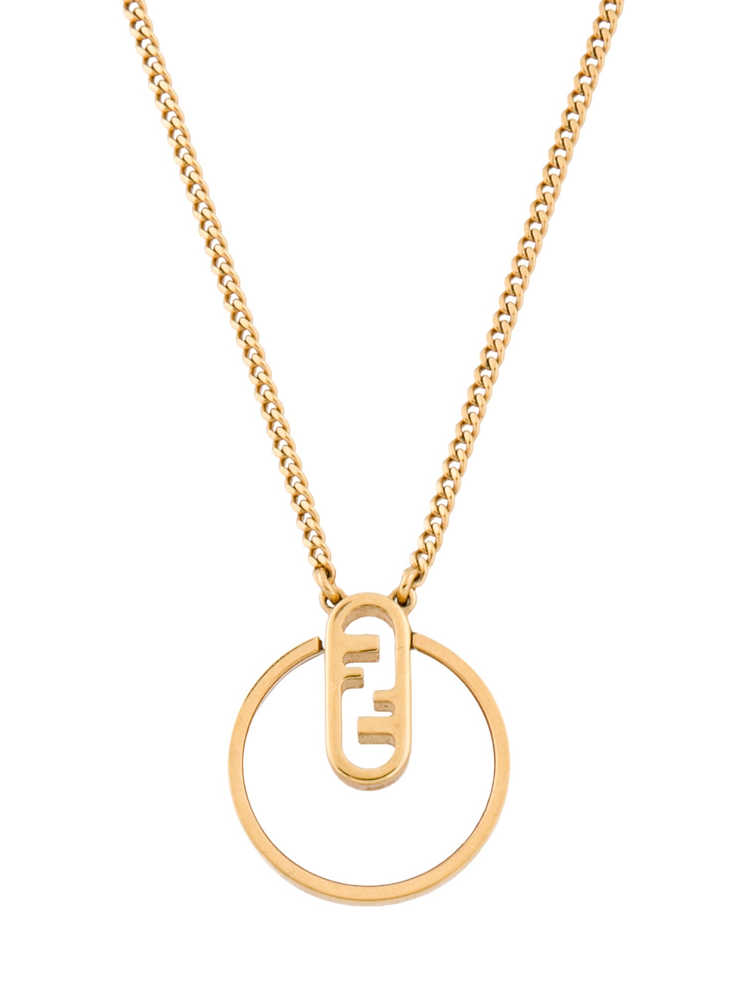 Fendi Resin O'Lock Pendant Necklace