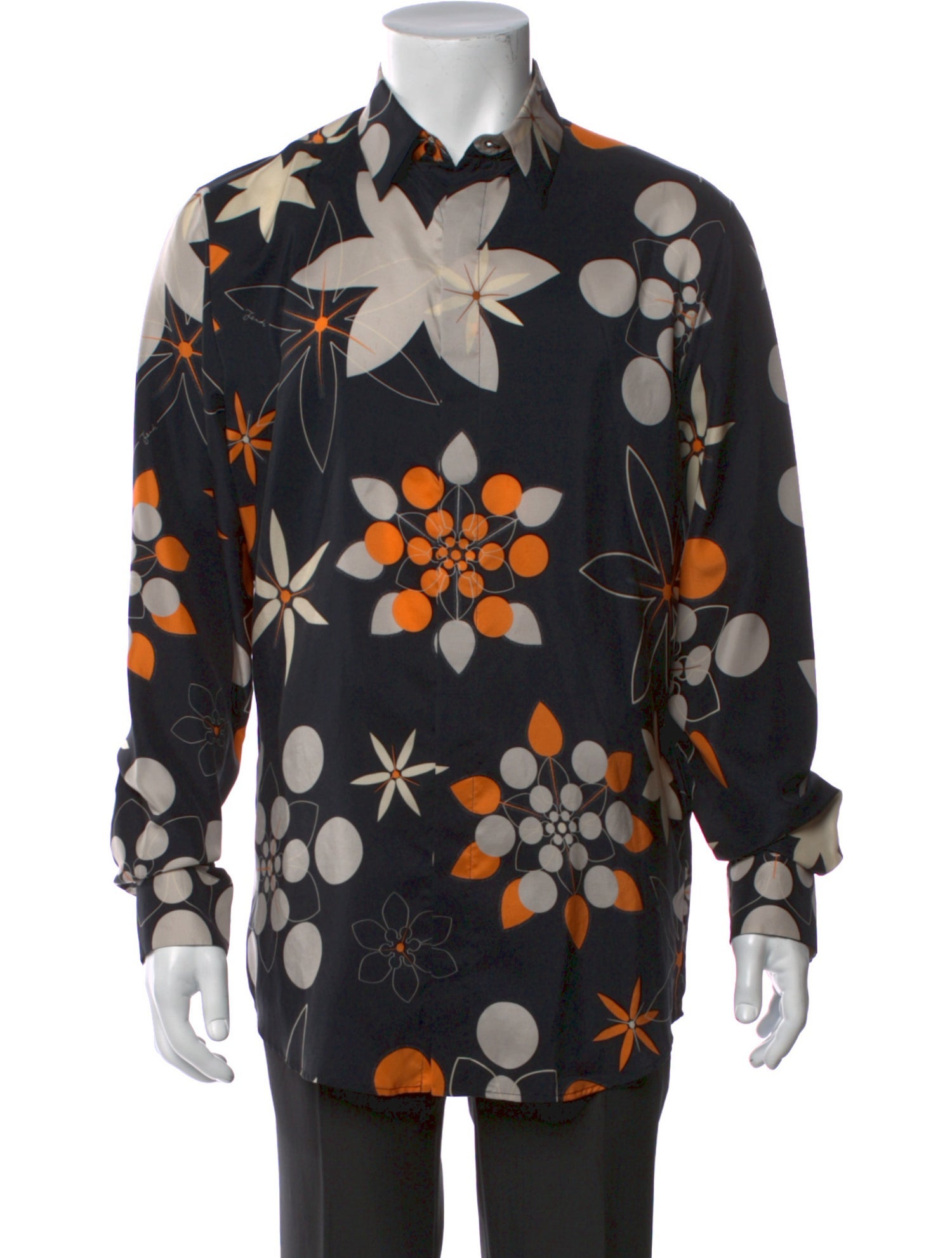 Fendi Silk Floral Print Shirt