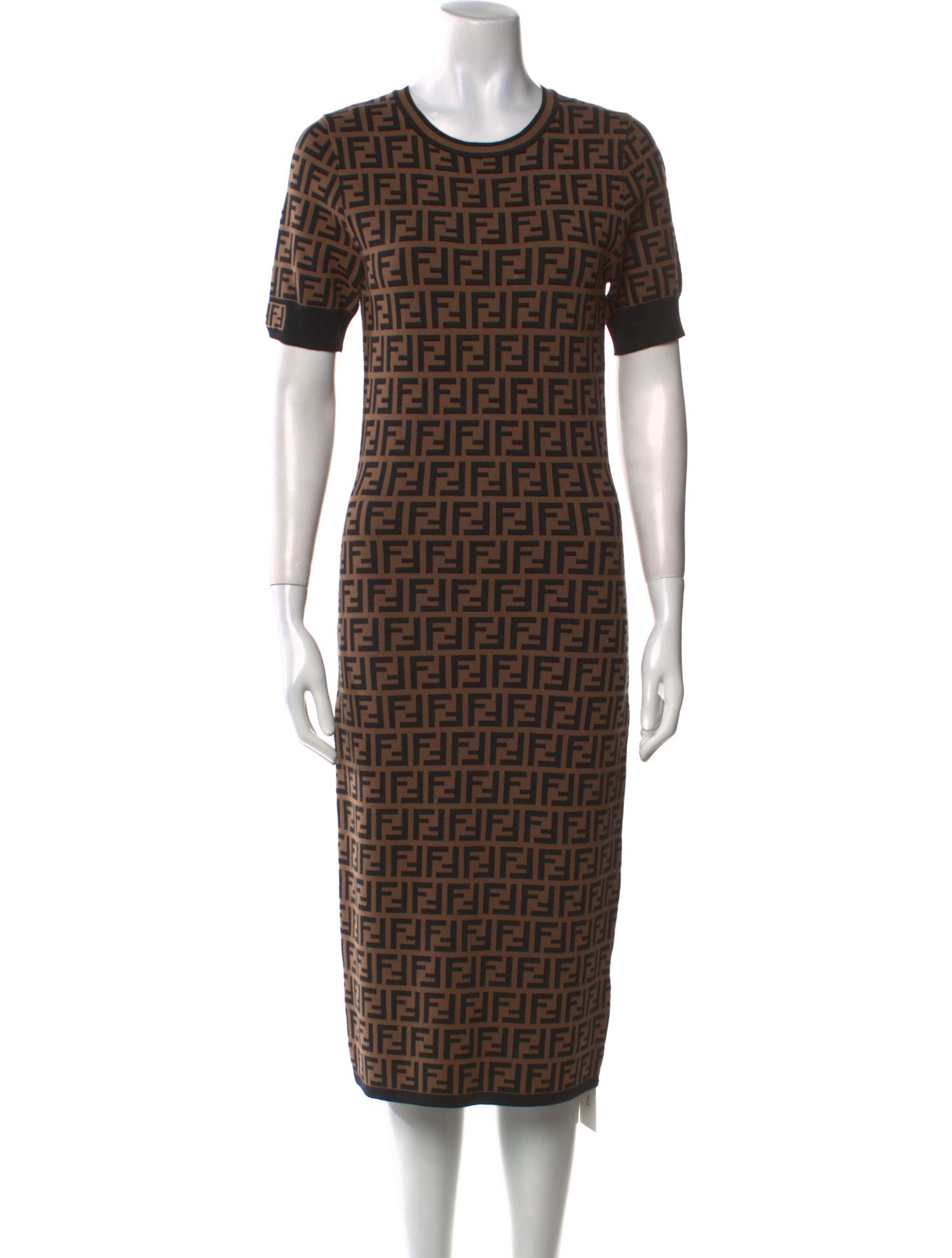 Fendi Printed Midi Length Dress