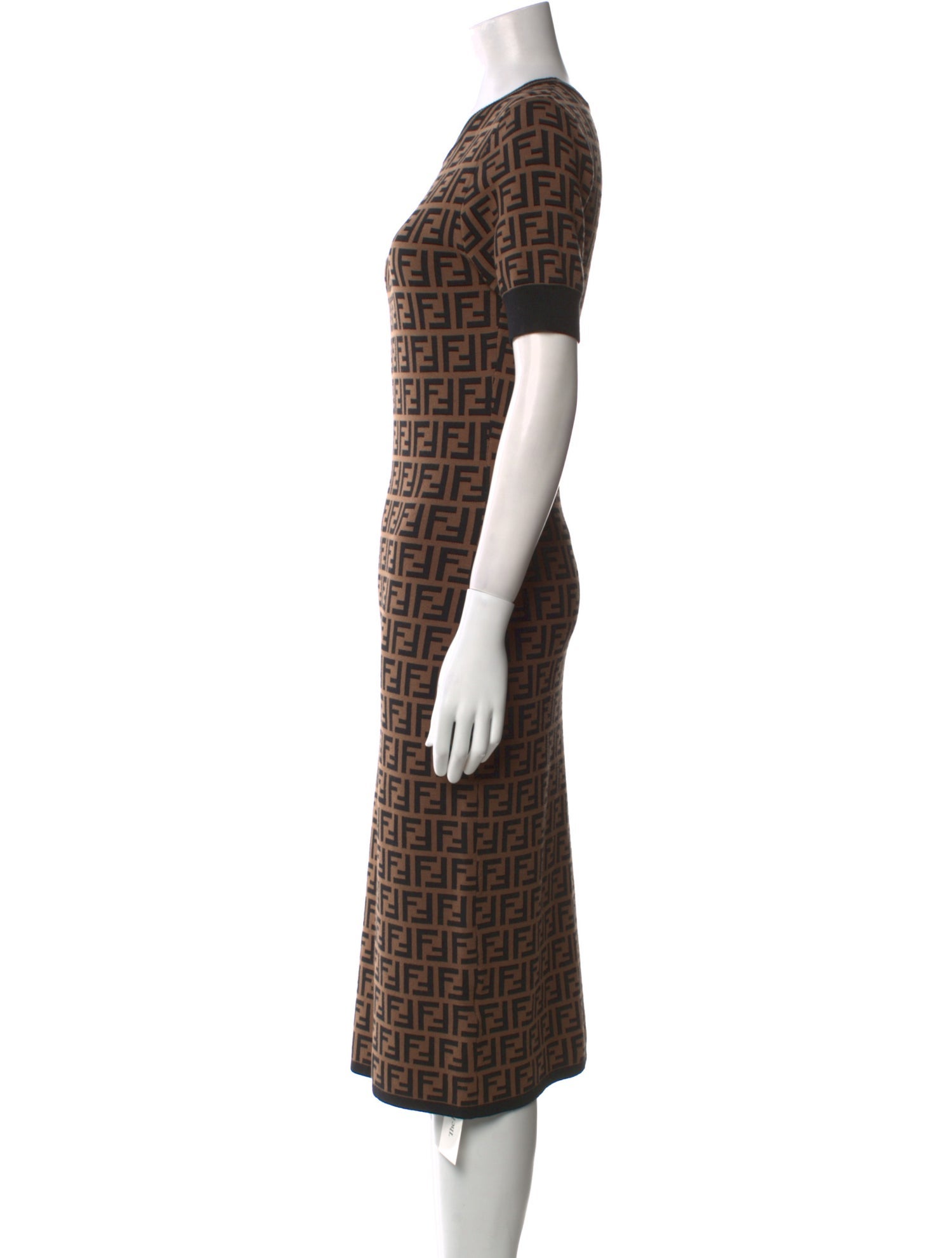 Fendi Printed Midi Length Dress