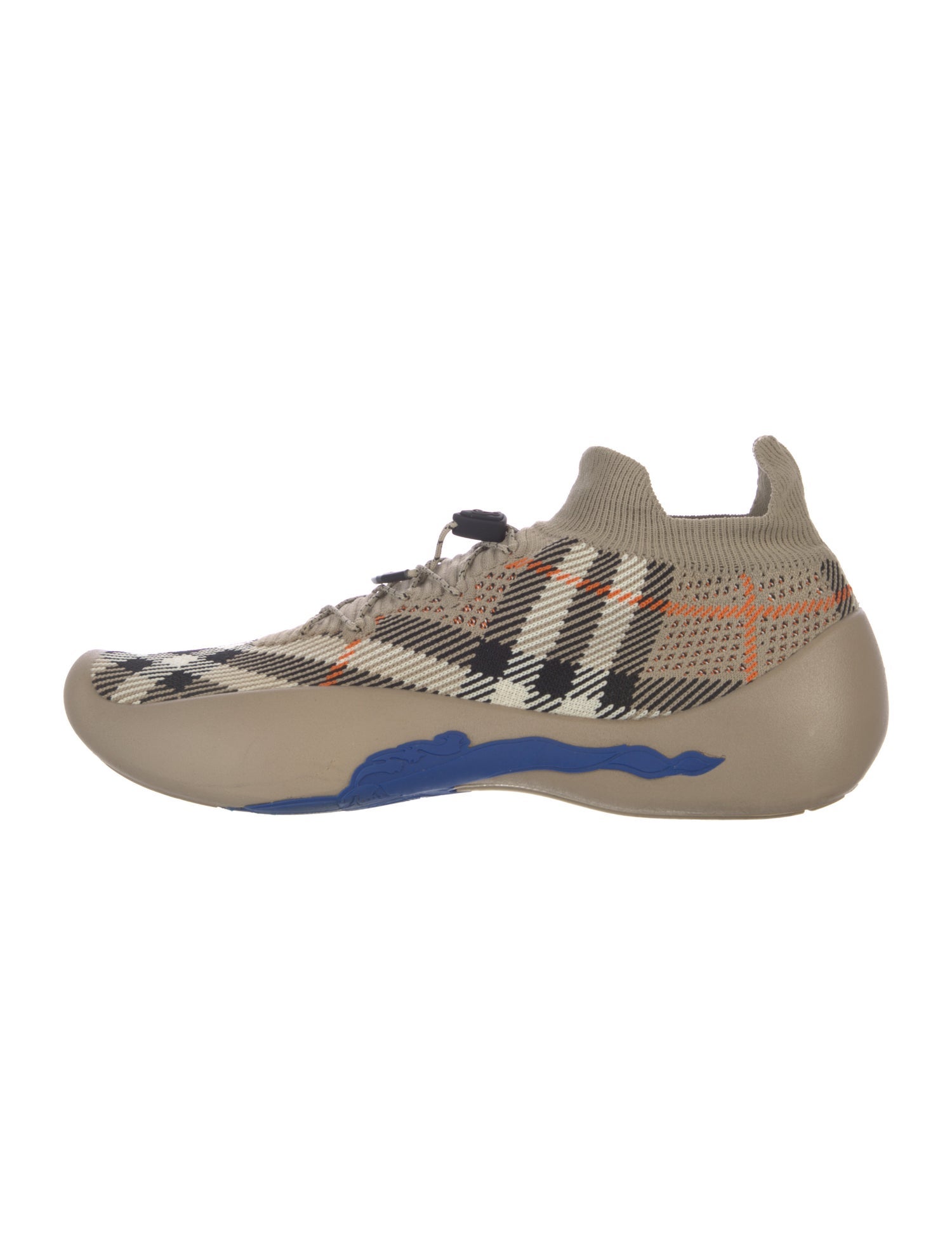 Burberry Plaid Print Athletic Sneakers