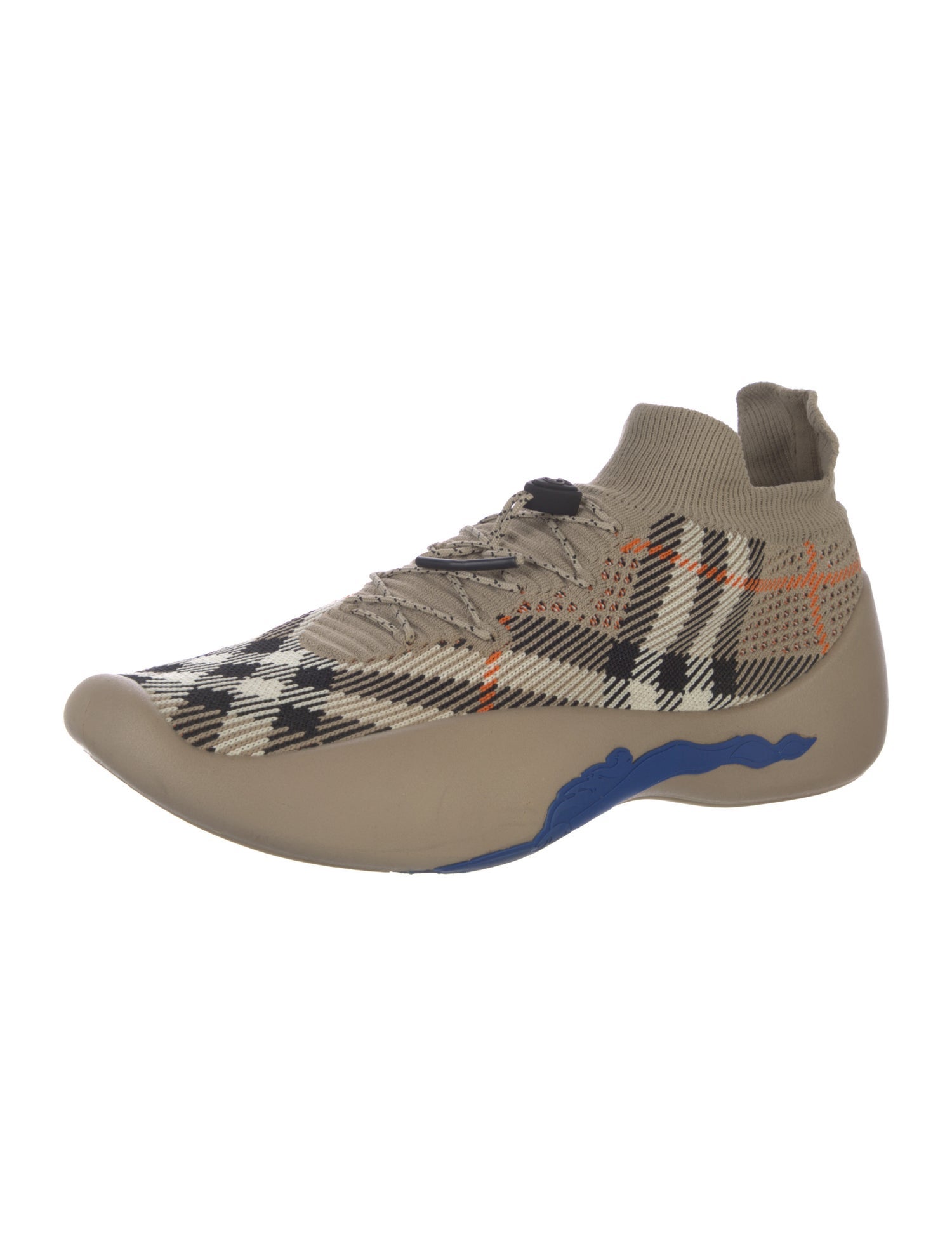 Burberry Plaid Print Athletic Sneakers