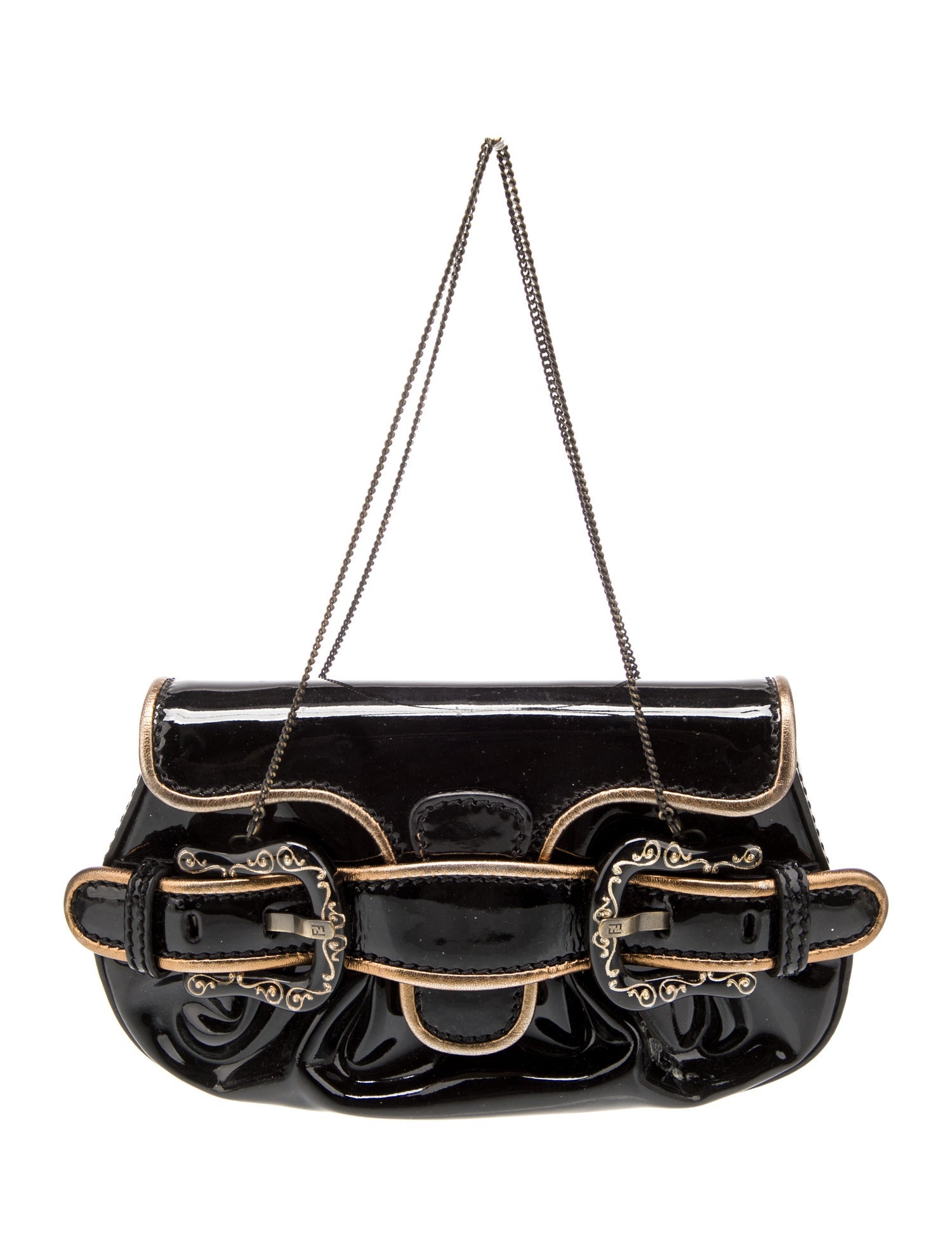 Fendi Patent Leather Evening Bag