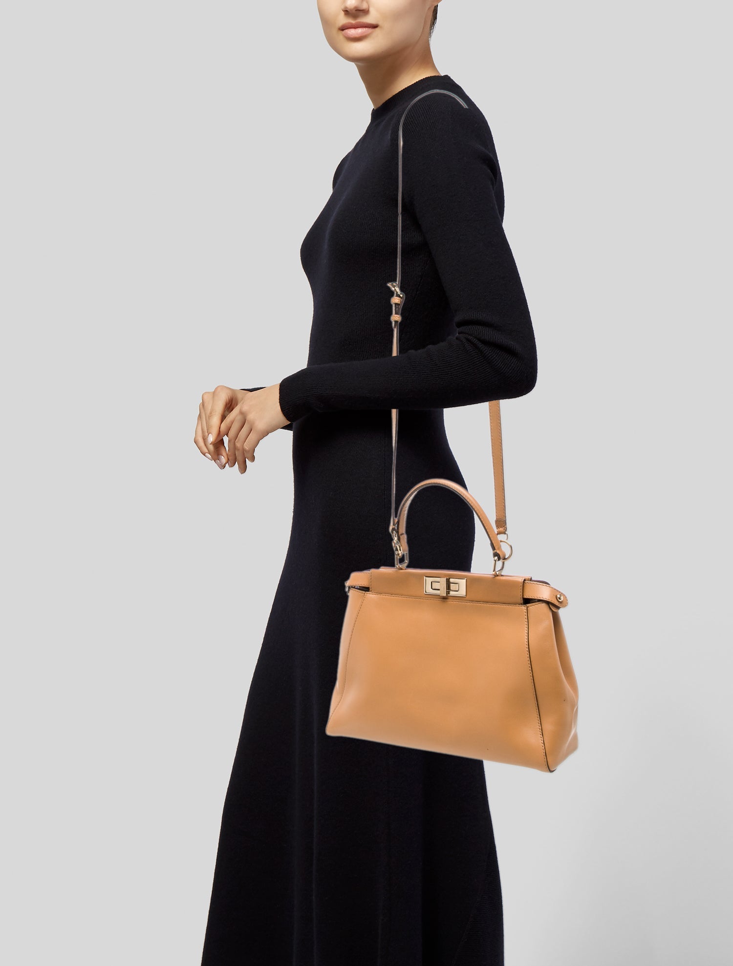 Fendi Leather Peekaboo Large