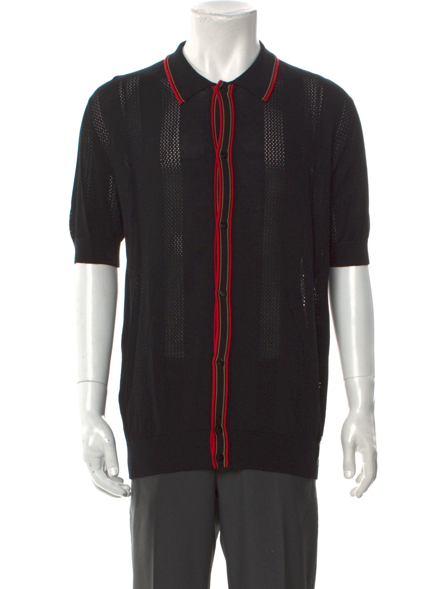 Fendi Collar Short Sleeve Polo Sweater
