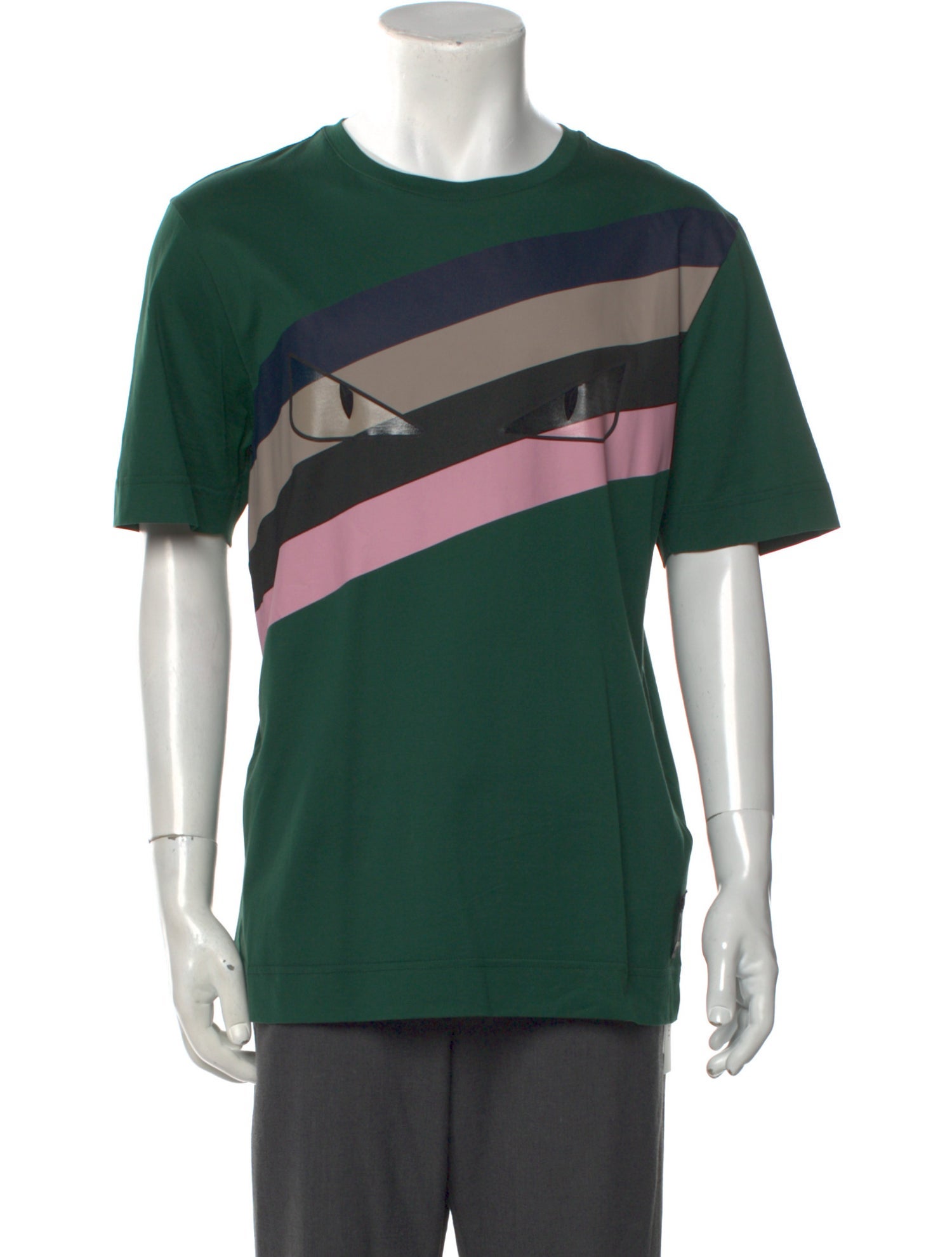 Fendi Monsters Motif Crew Neck T-Shirt