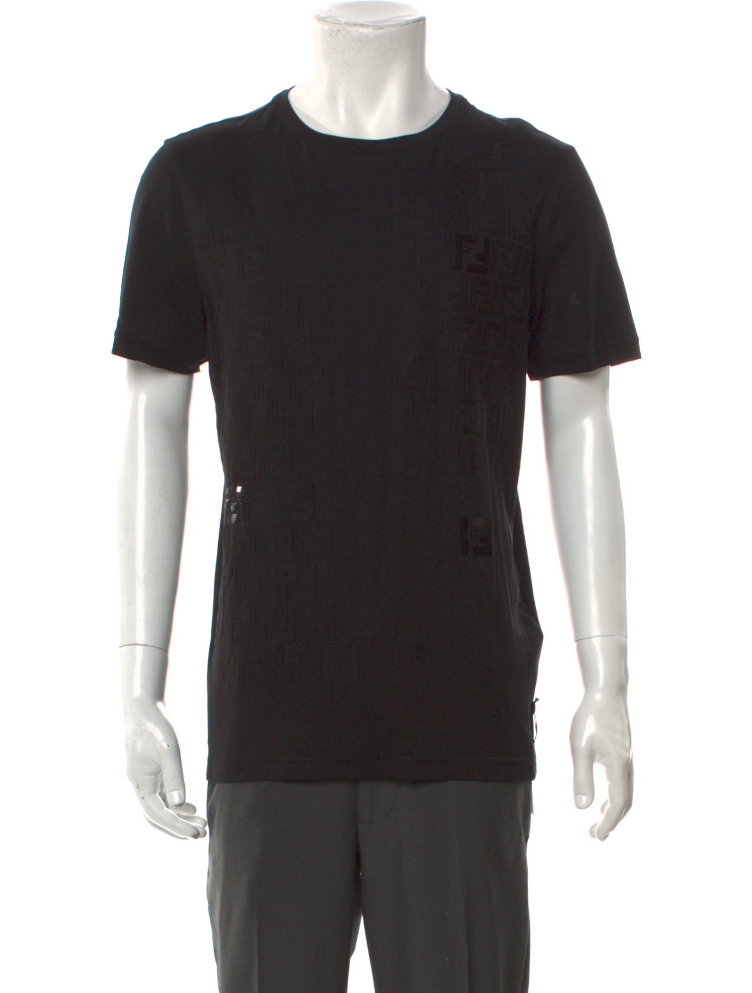Fendi Zucca FF Logo Crew Neck T-Shirt