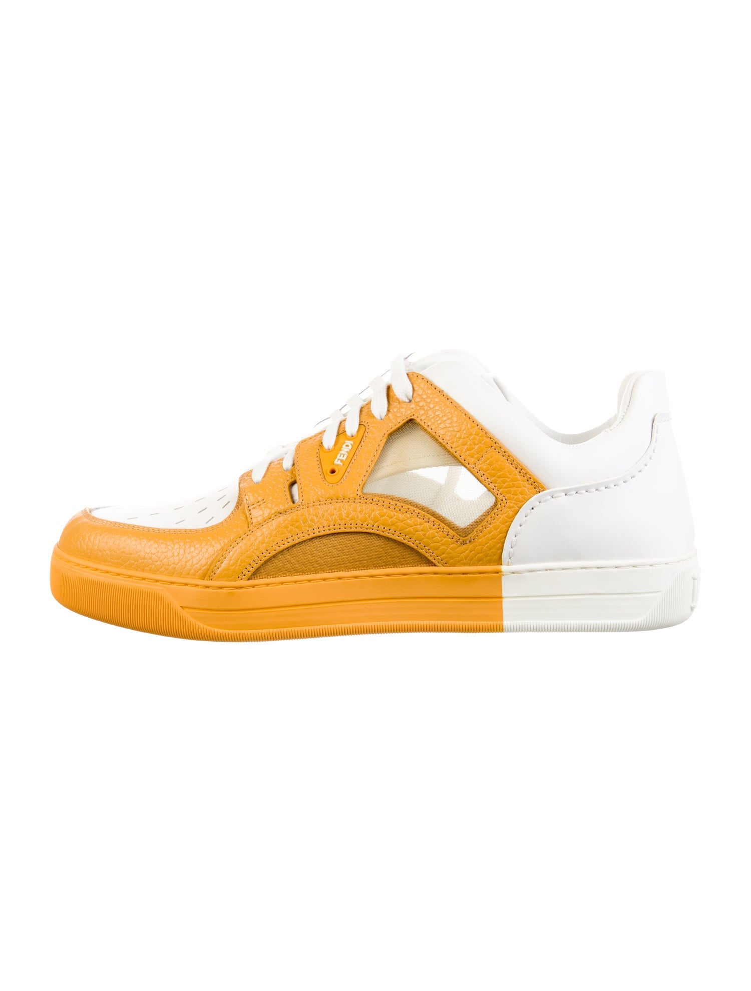 Fendi Zucca FF Logo Leather Sneakers