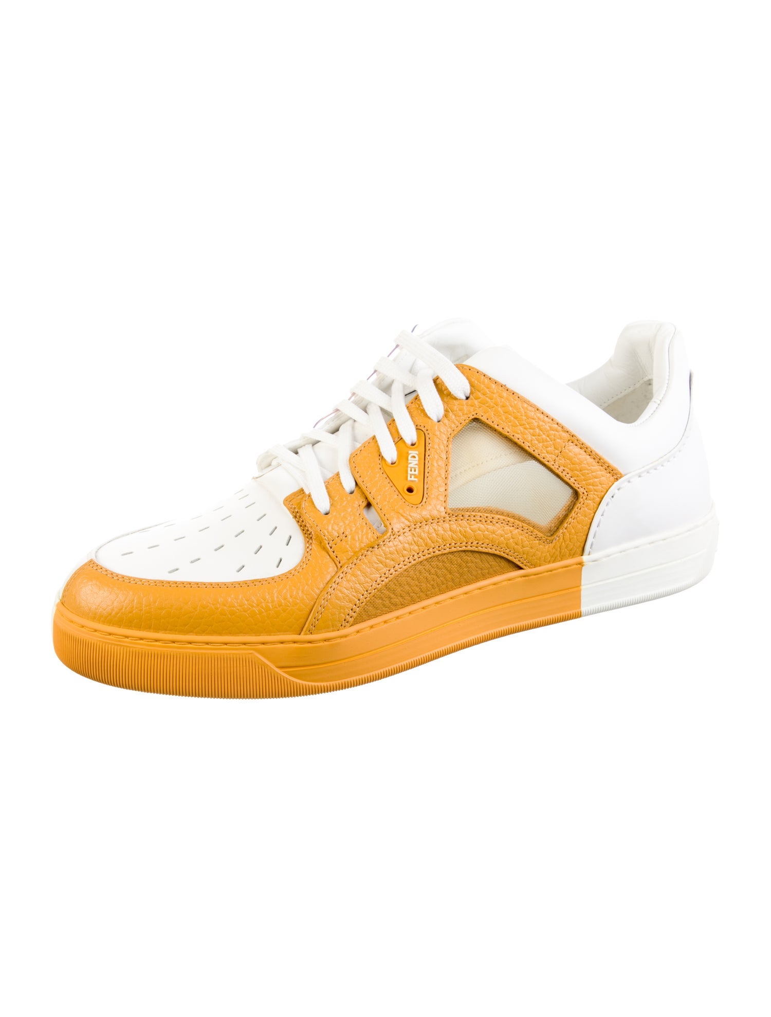 Fendi Zucca FF Logo Leather Sneakers