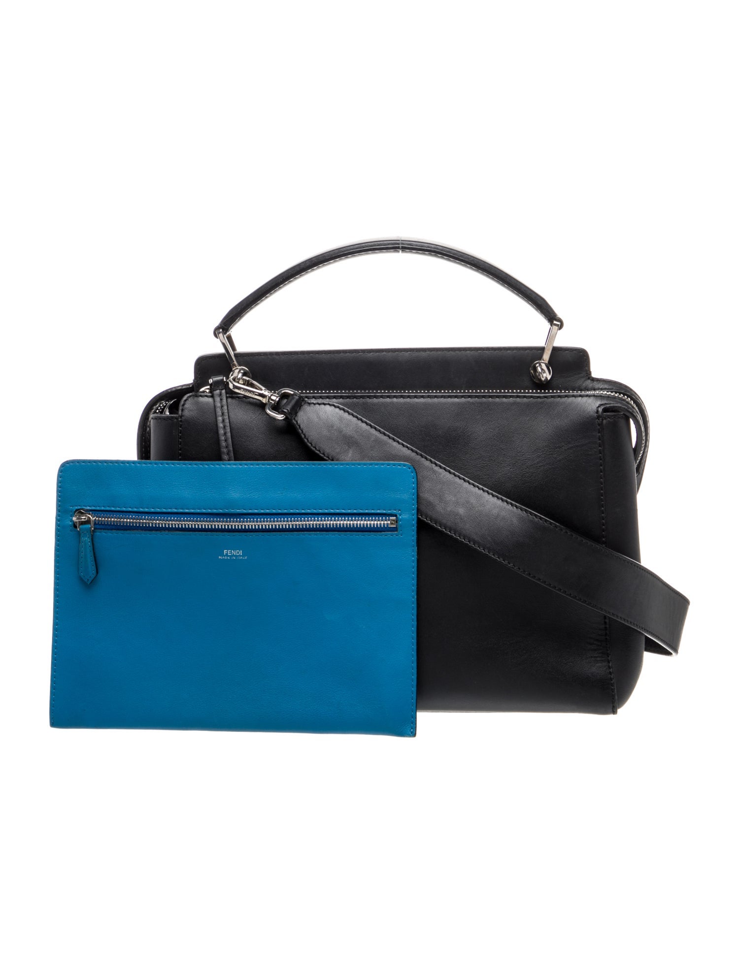 Fendi Leather Dotcom - Black Handle Bags, Handbags - FEN417264