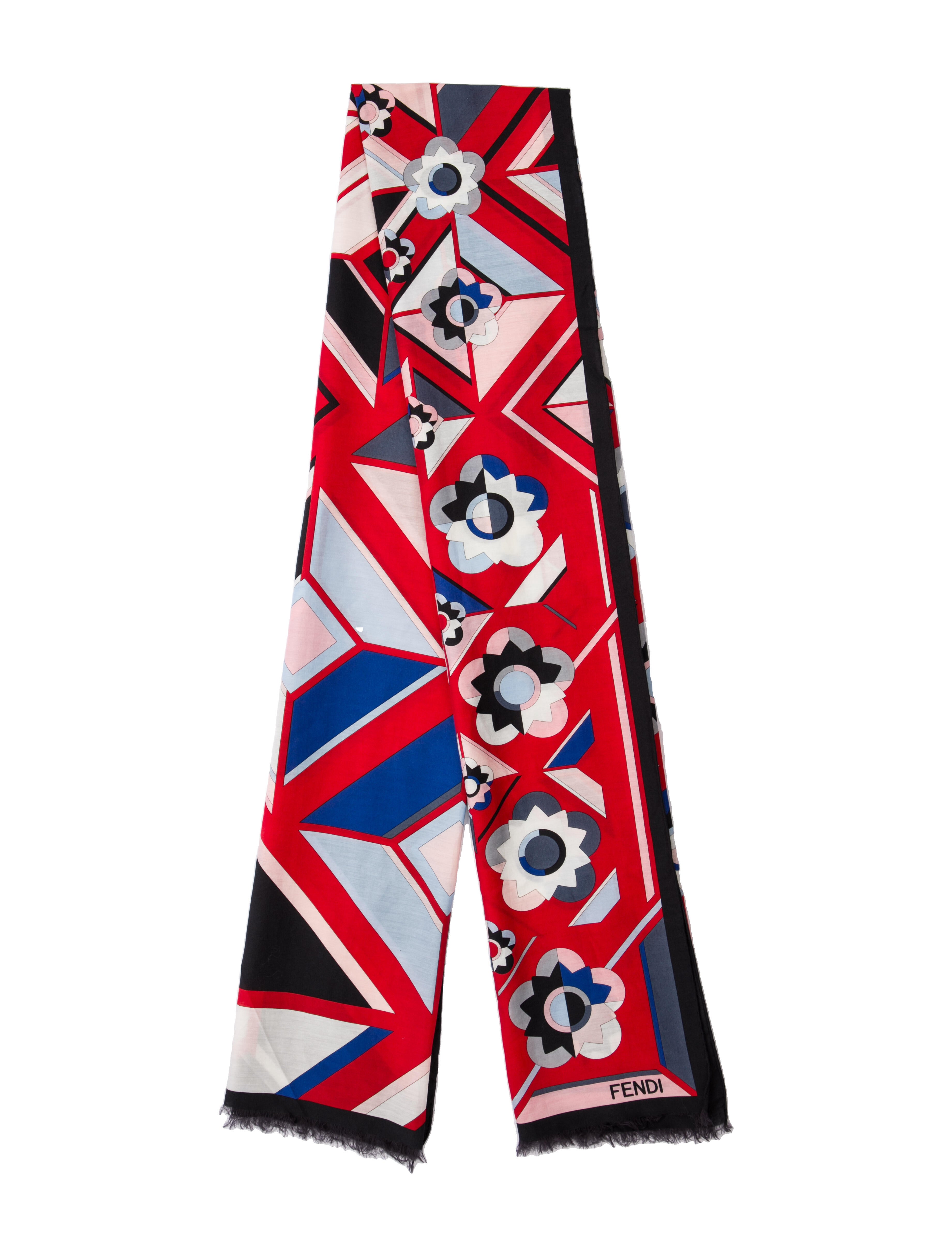 Fendi Silk Printed Scarf w/ Tags
