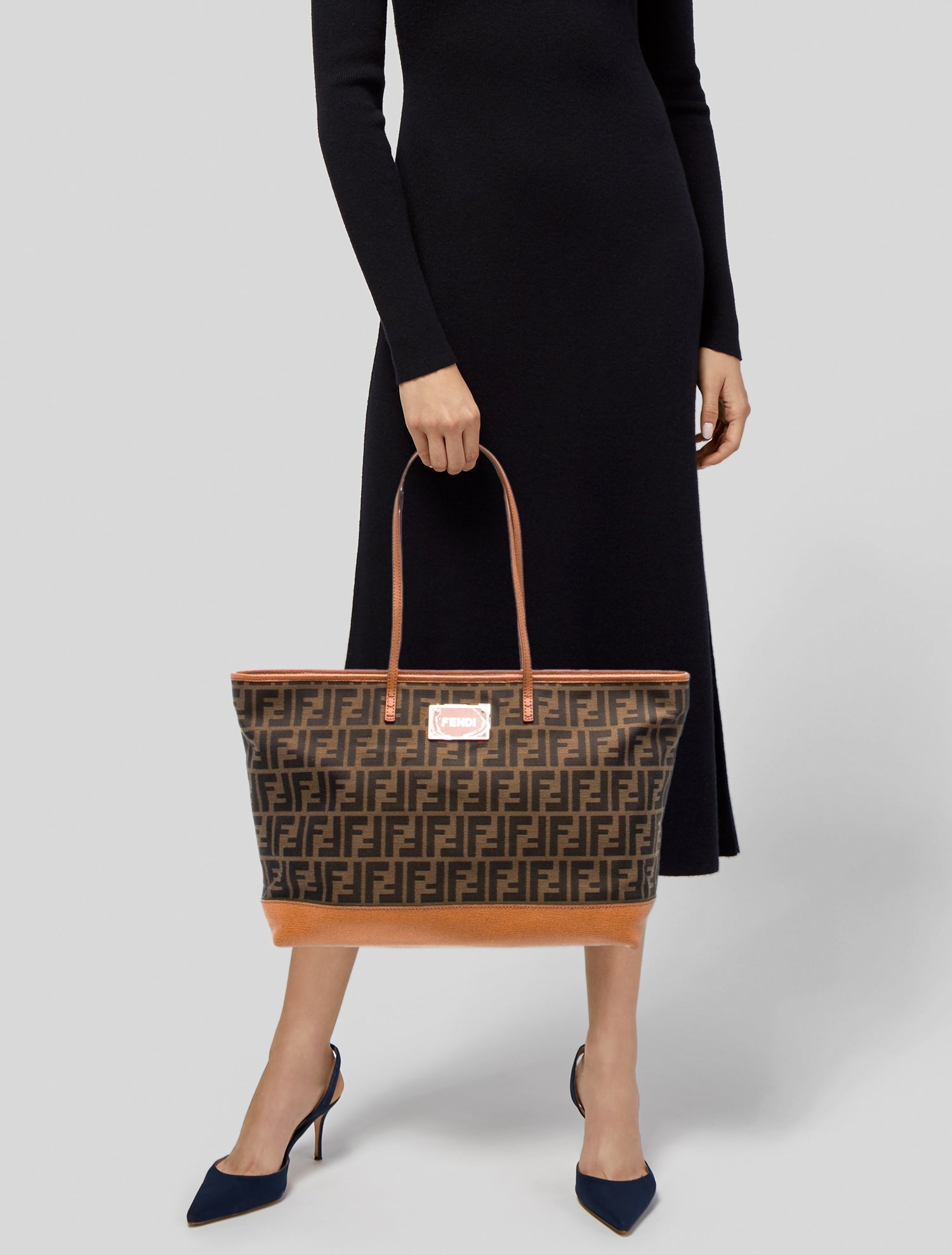 Fendi Zucca FF Roll Tote