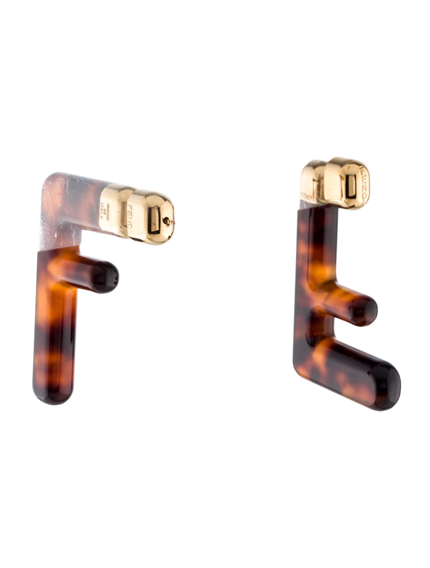 Fendi Small FF Drop Earrings