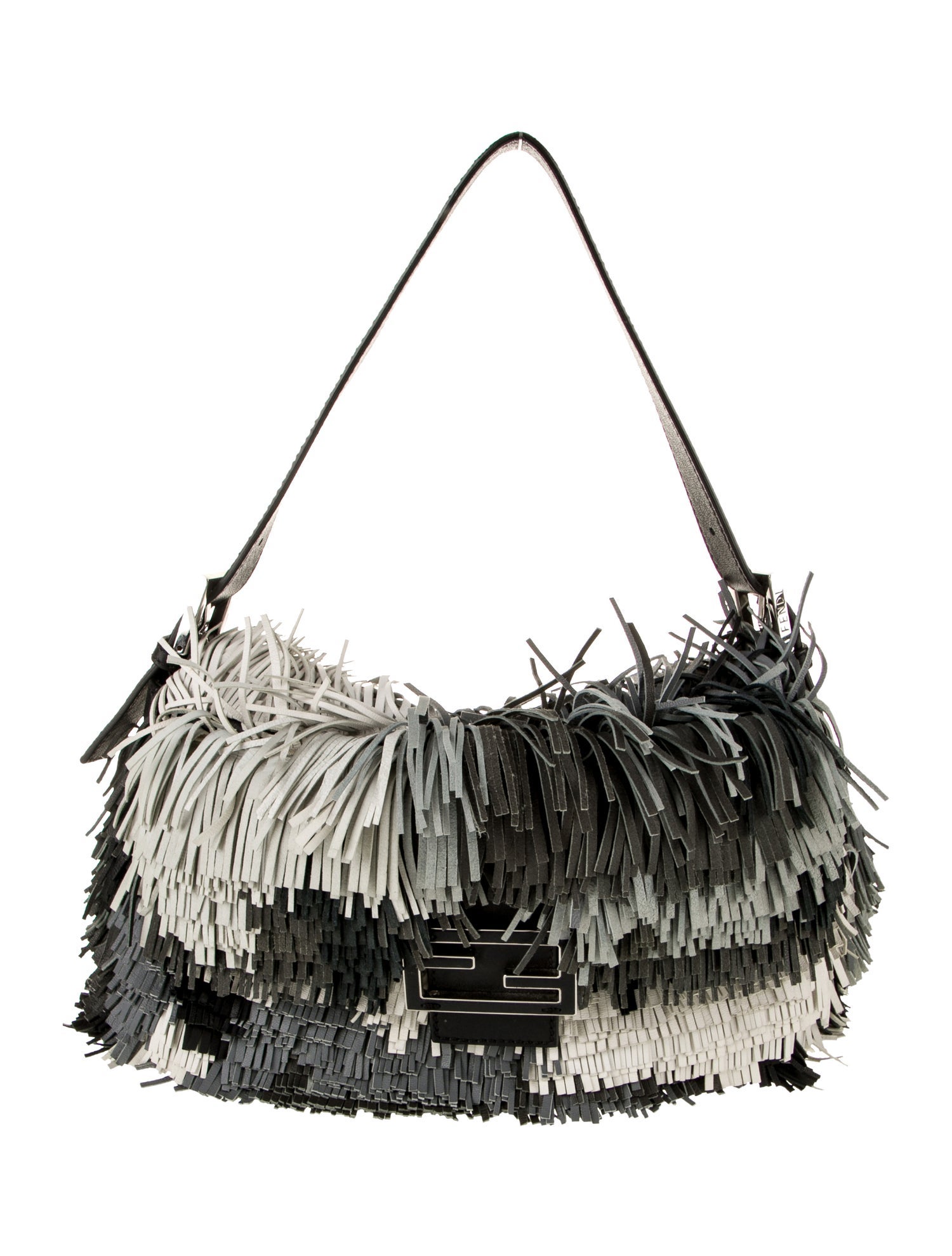 Fendi Leather Fringe Baguette