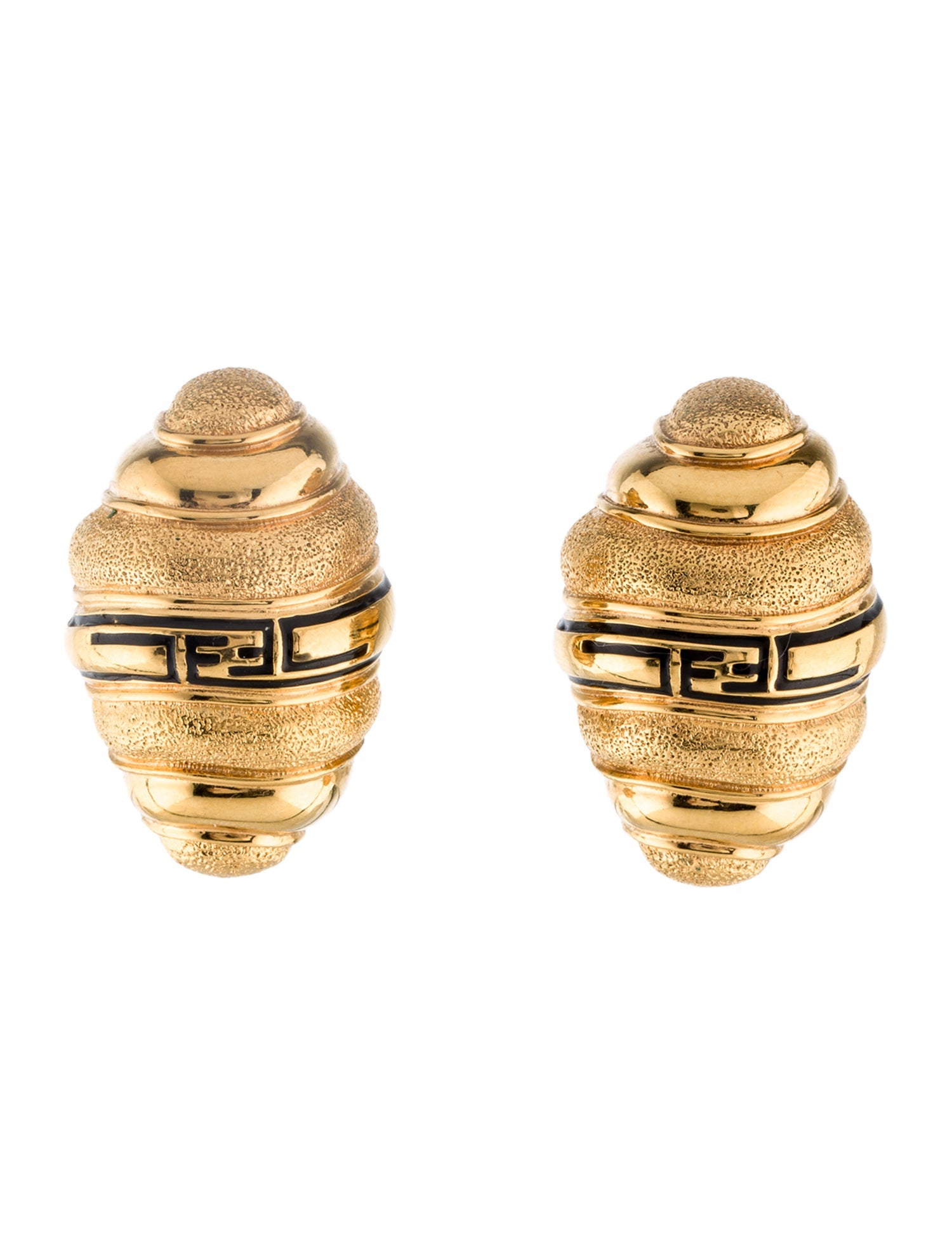 Fendi Vintage FF Logo Clip-On Earrings
