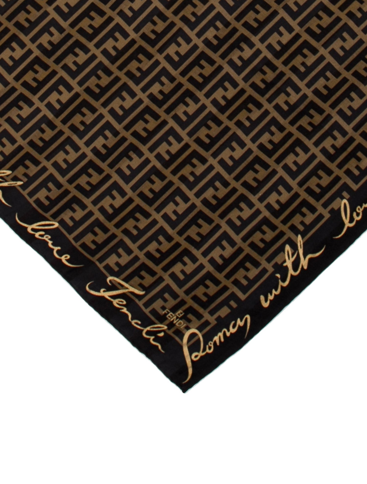 Fendi Zucca FF Logo Printed Scarf