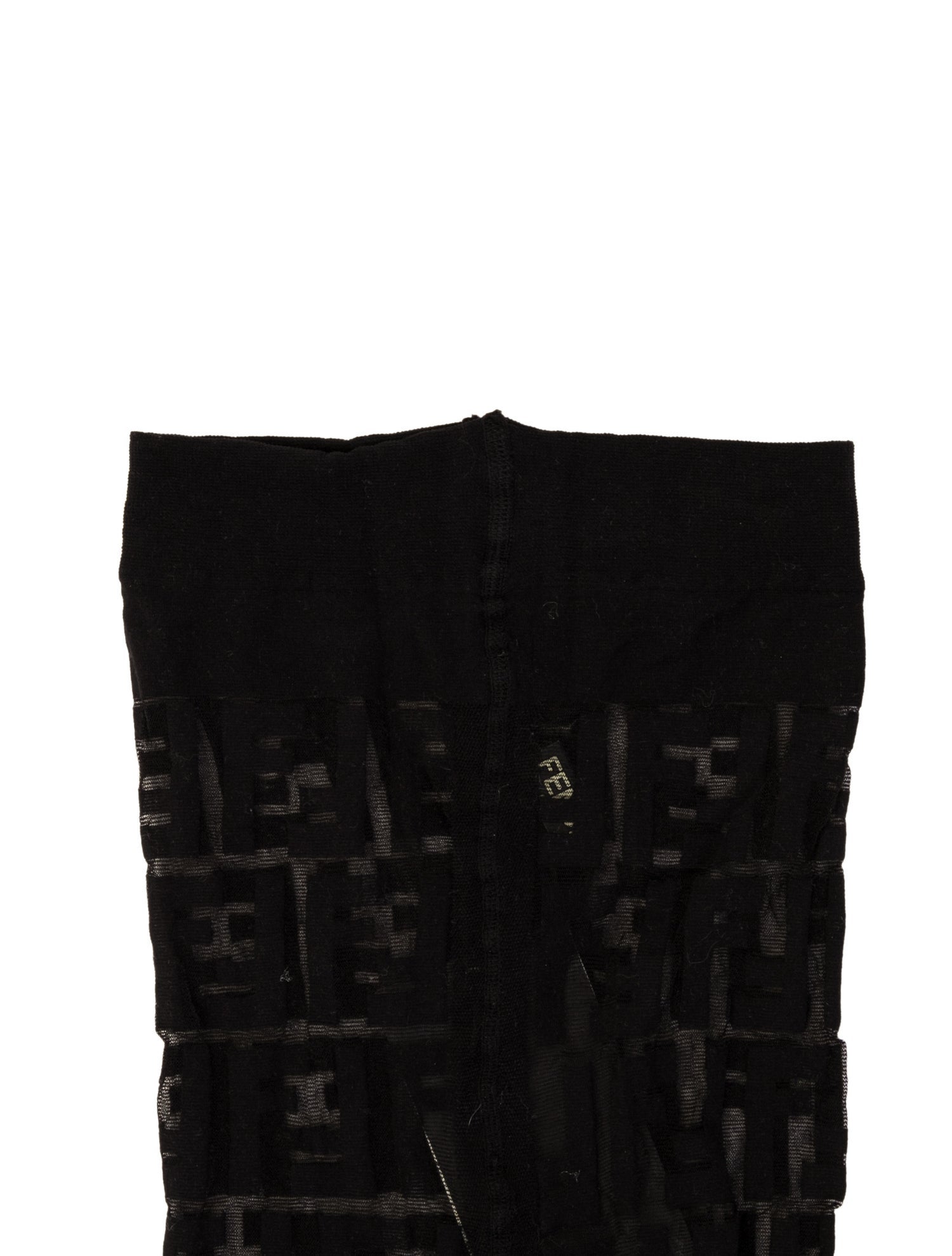Fendi Black Patterned Tights w/Tags
