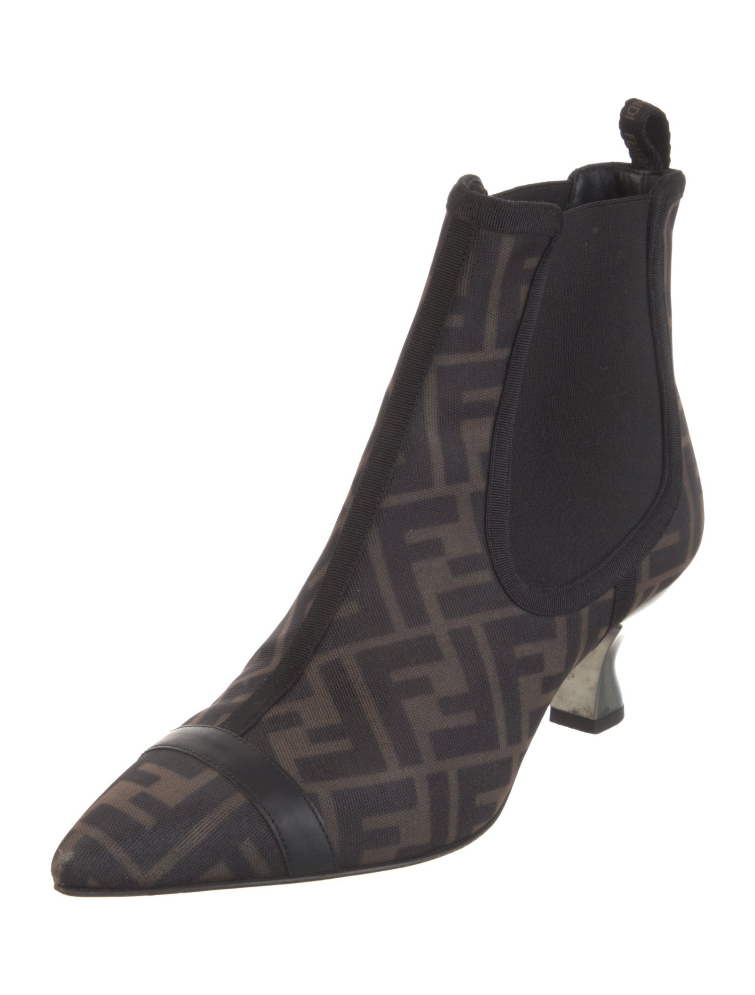 Fendi Zucca FF Logo Printed Chelsea Boots