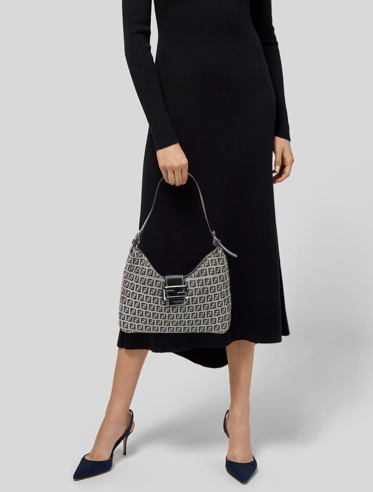 Fendi Zucchino FF Shoulder Bag