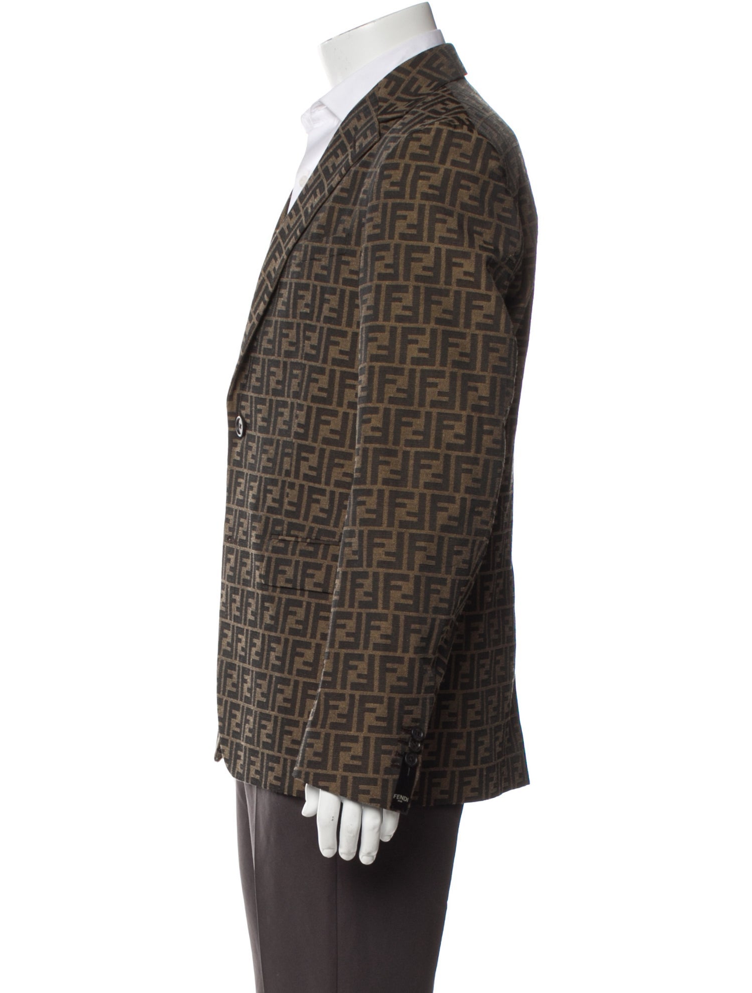 Fendi Zucca FF Logo Printed Blazer
