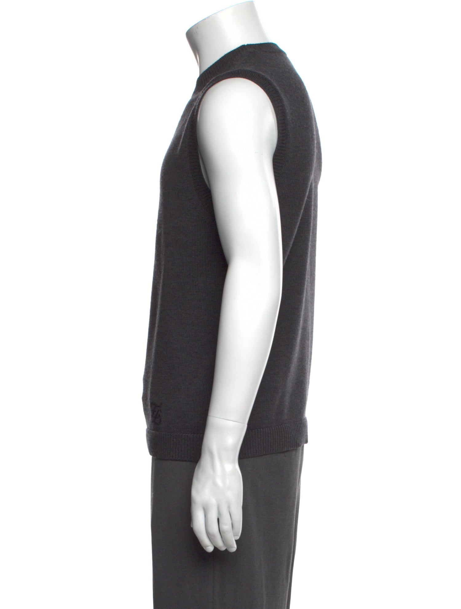 Fendi Karligraphy Accent Wool Sweater Vest