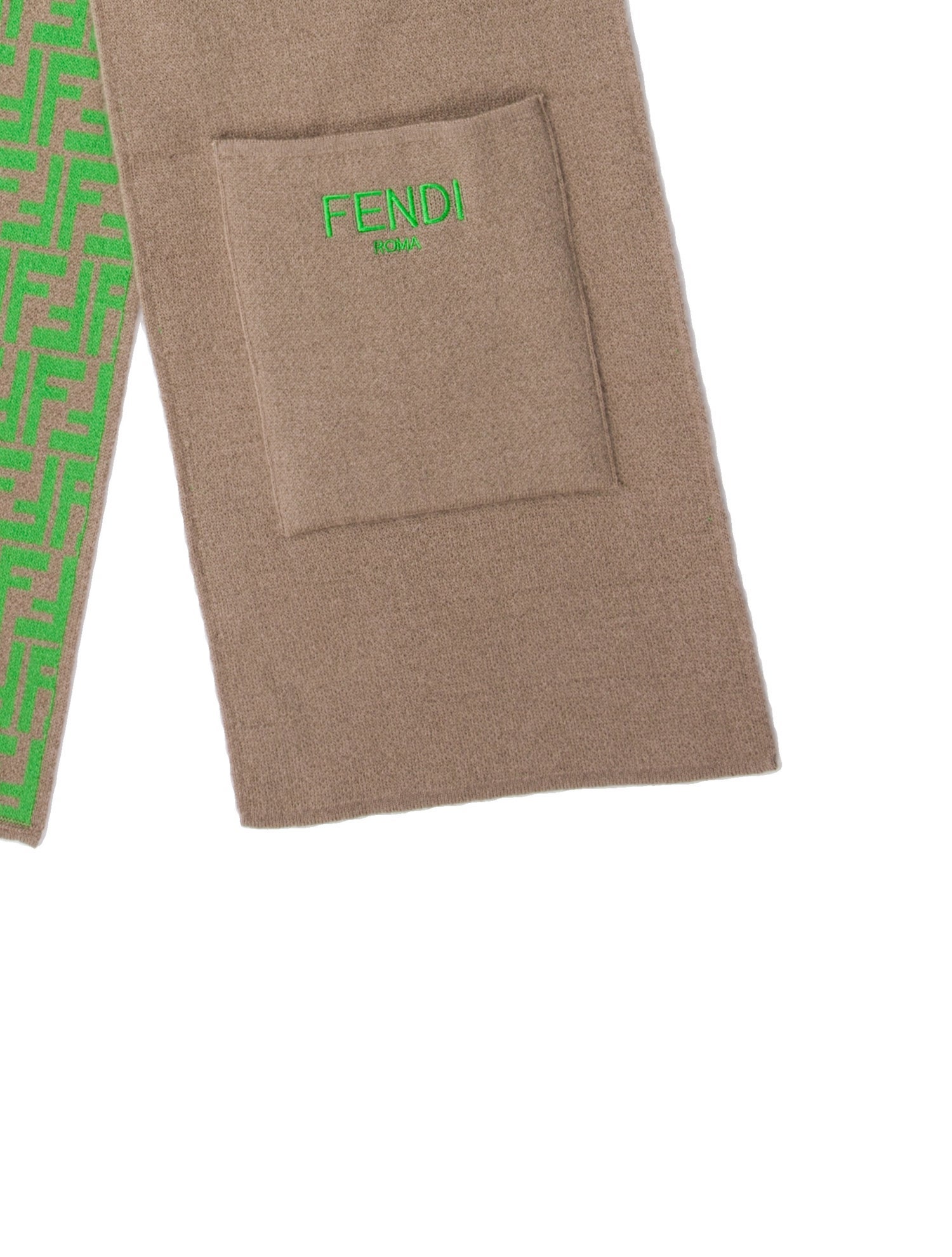 Fendi Boys' Embroidered Wool Scarf w/Tags