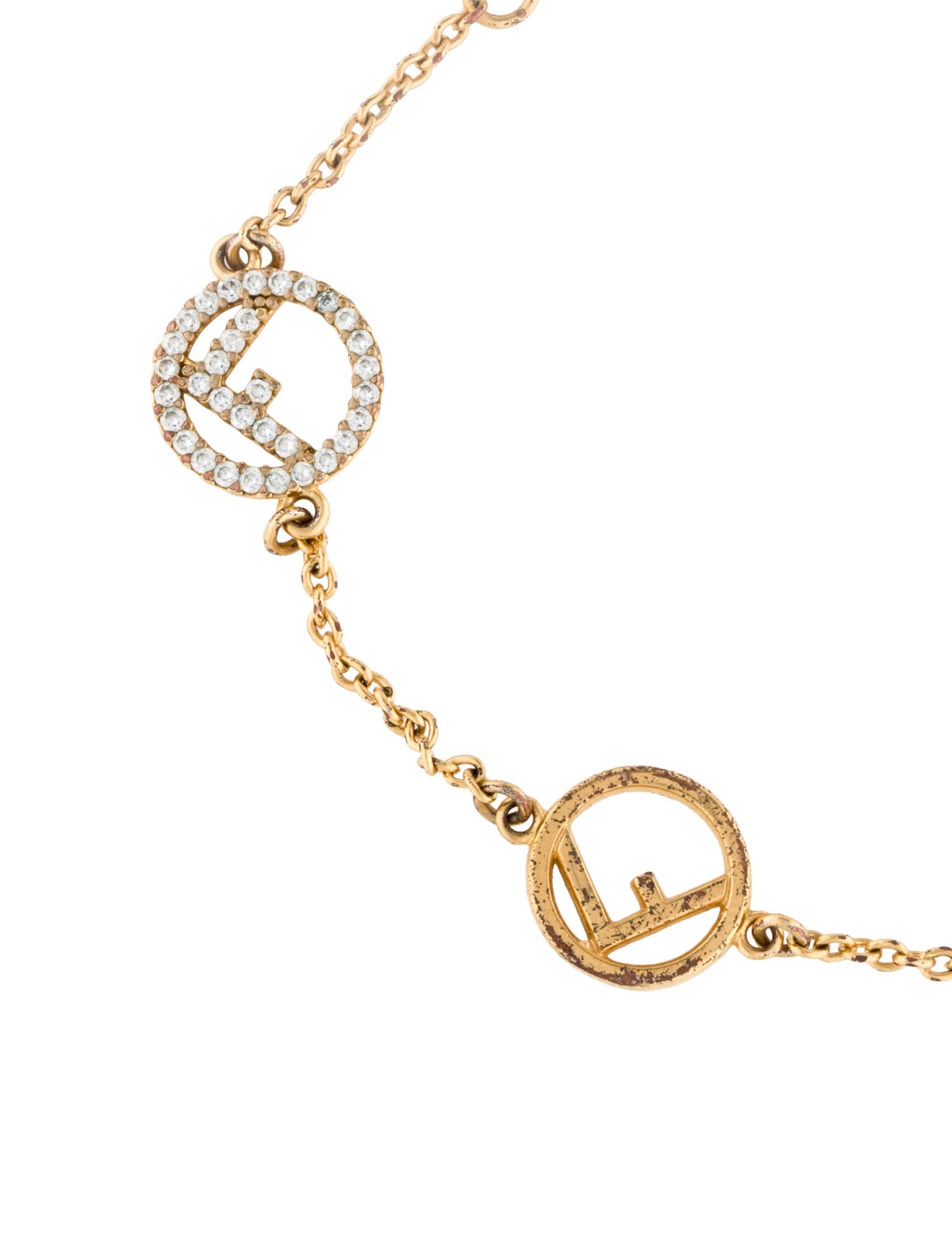 Fendi Crystal F Is Fendi Station Bracelet