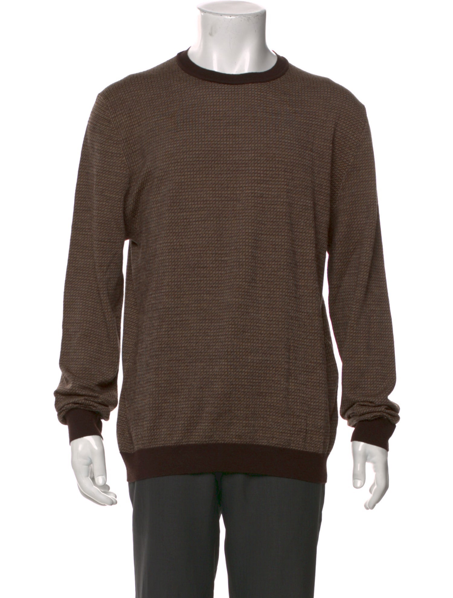 Fendi Zucchino FF Logo Virgin Wool Pullover