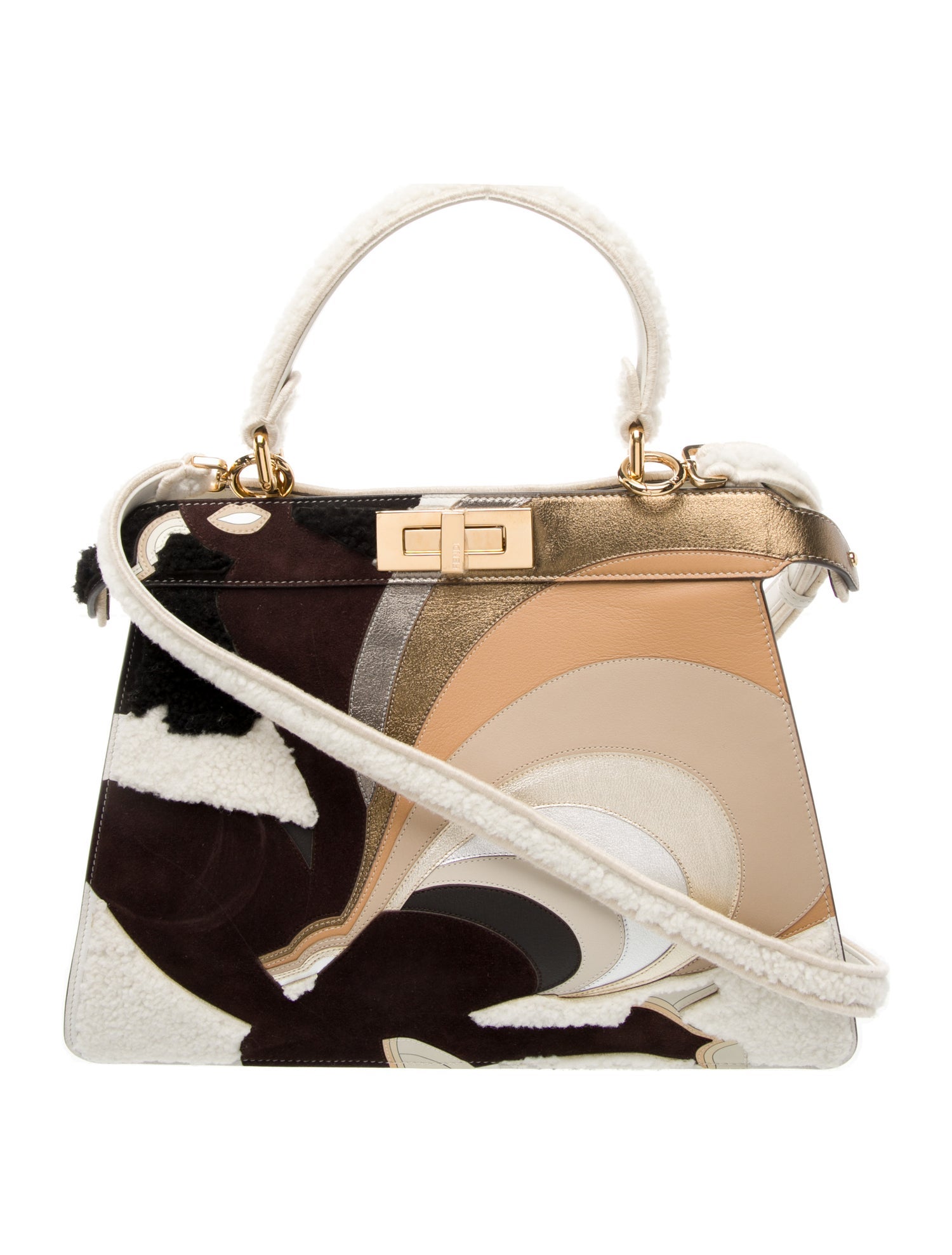 Fendi Shearling Peekaboo Medium