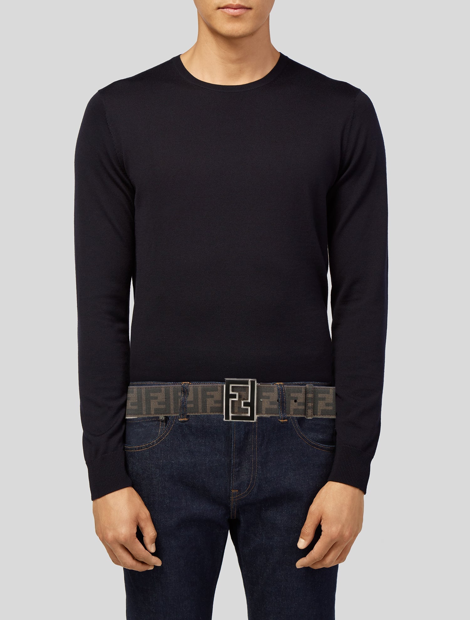Fendi Zucca FF Logo Waist Belt