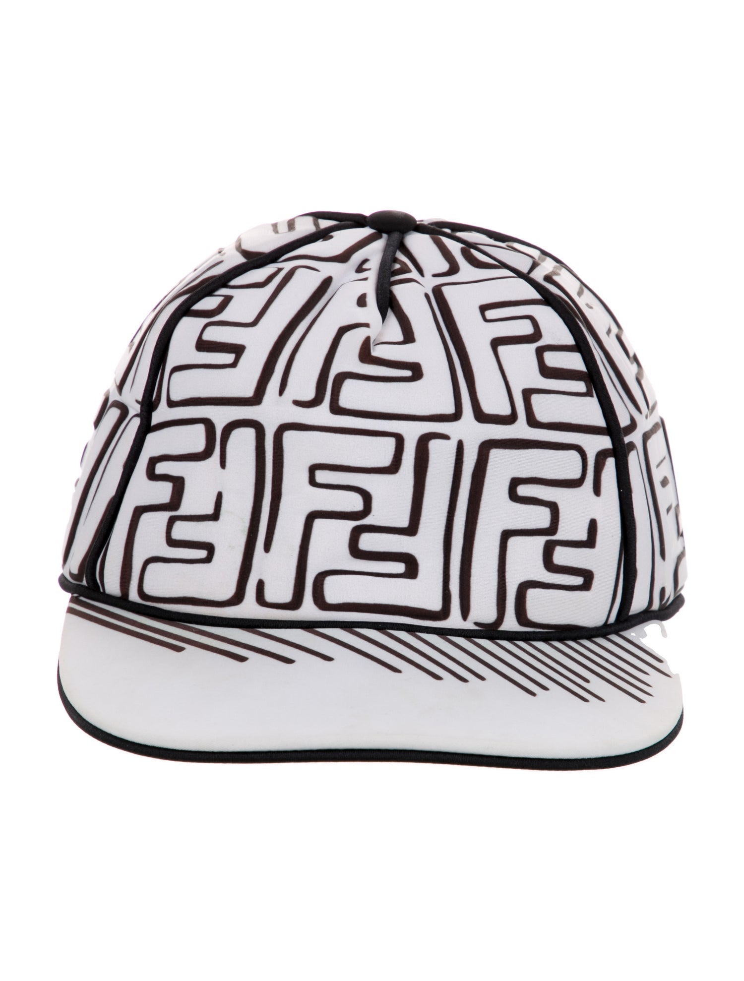Fendi White pattern baseball cap