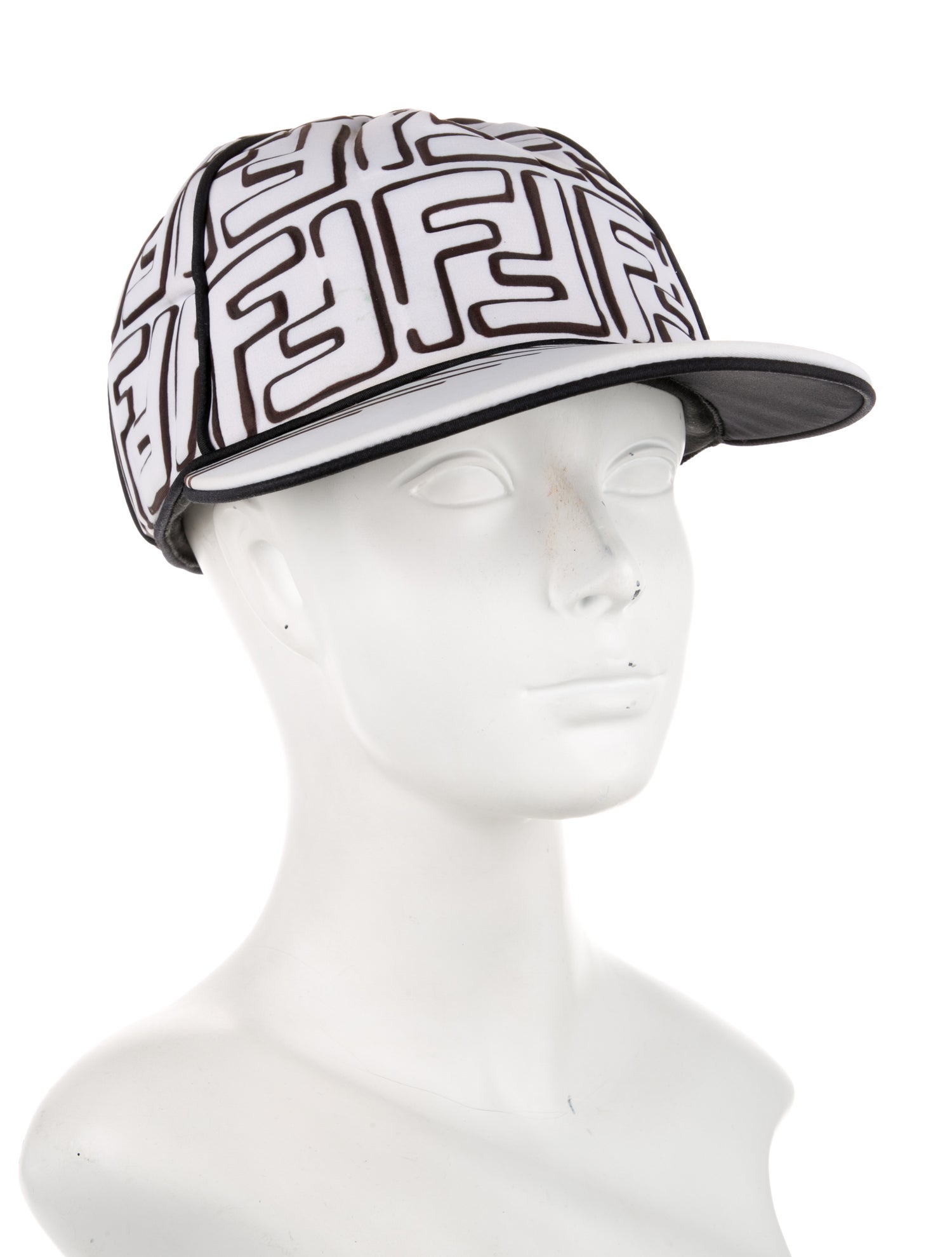 Fendi White pattern baseball cap