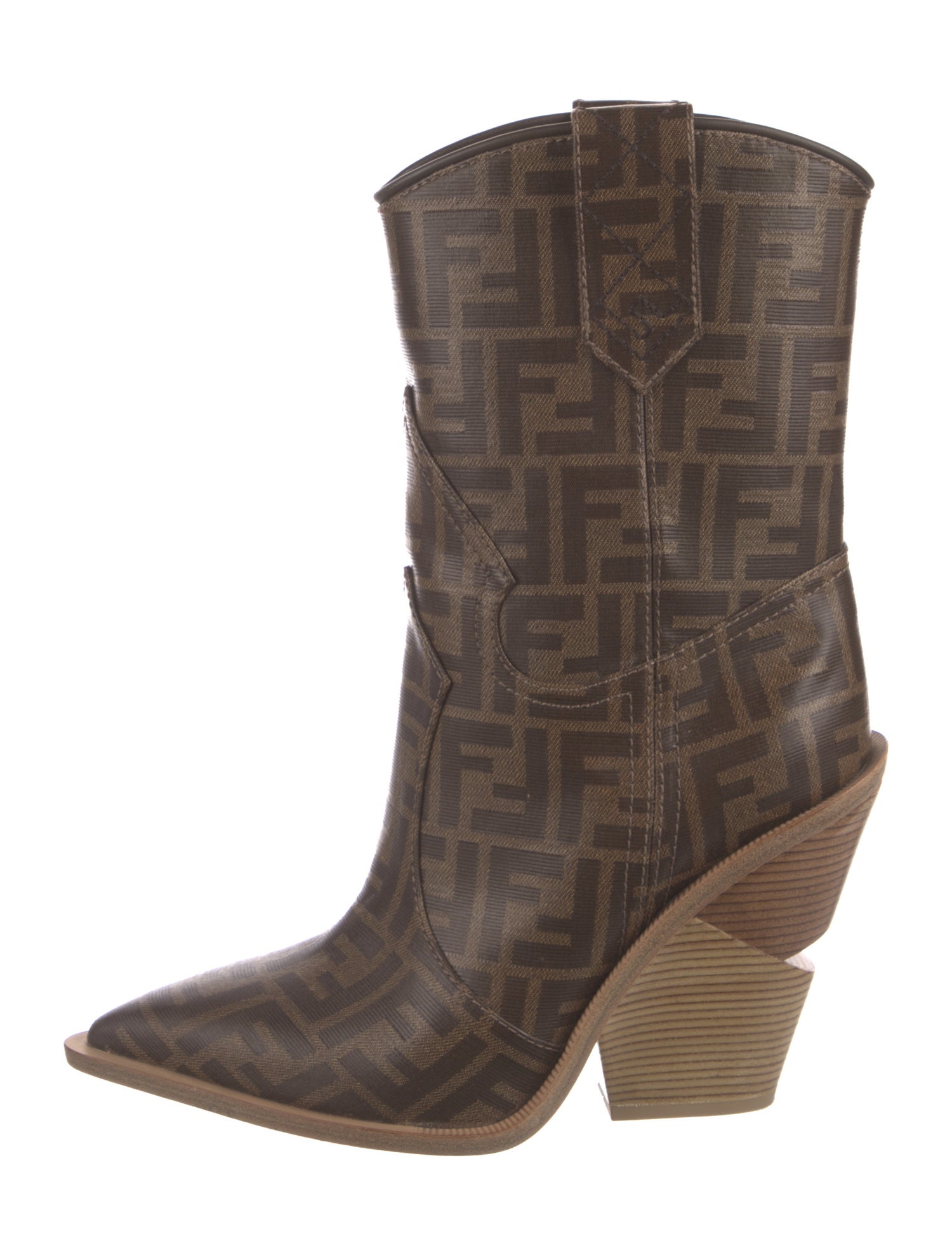 Fendi Zucca FF Logo Printed Boots