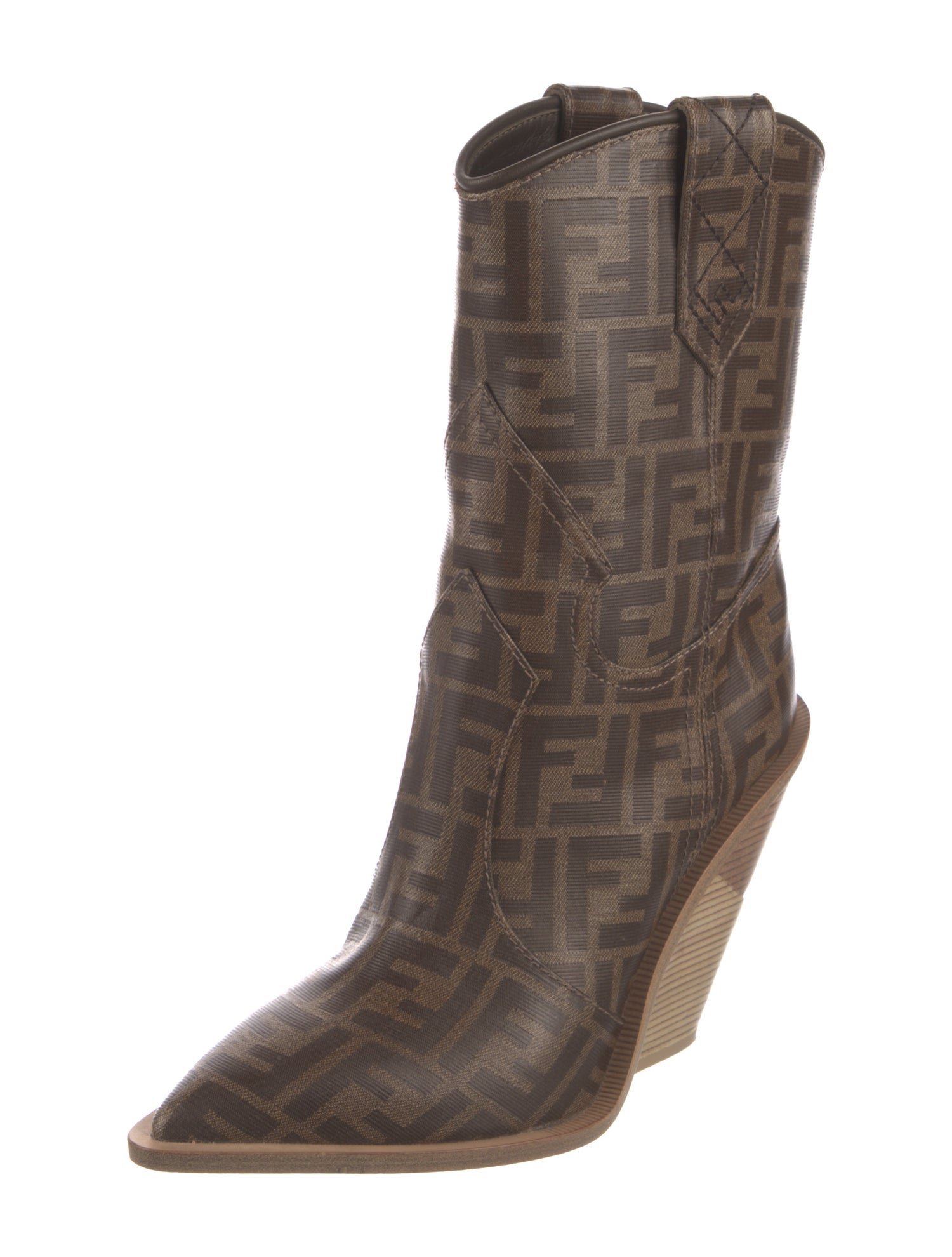Fendi Zucca FF Logo Printed Boots