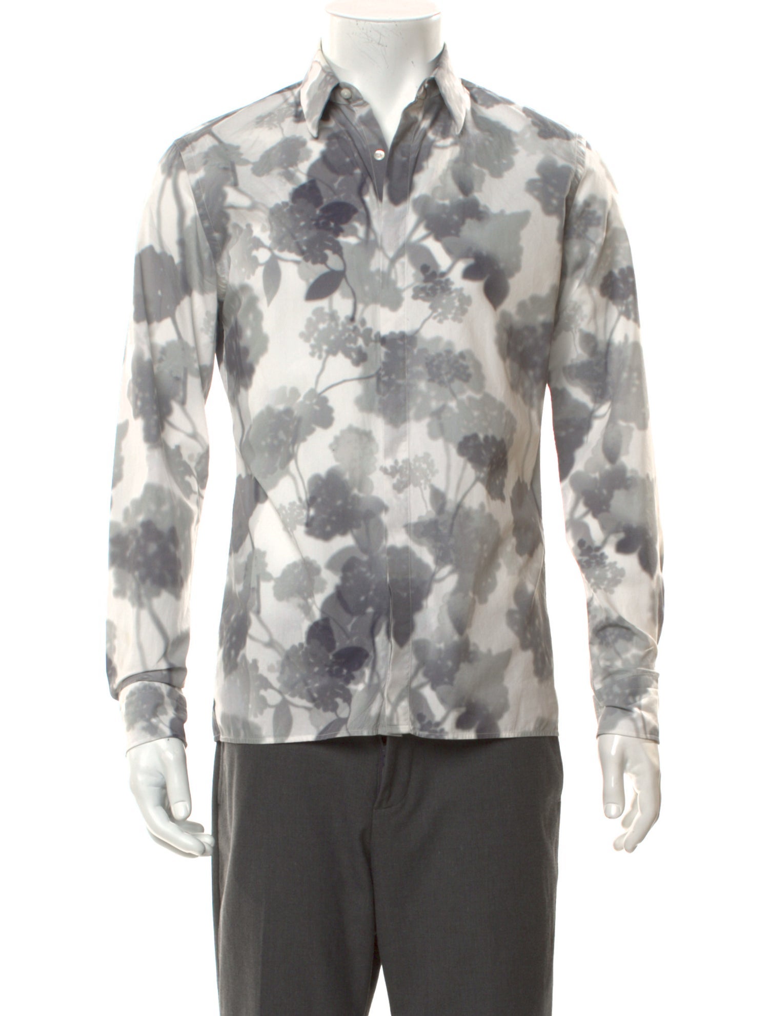 Fendi Floral Print Long Sleeve Shirt
