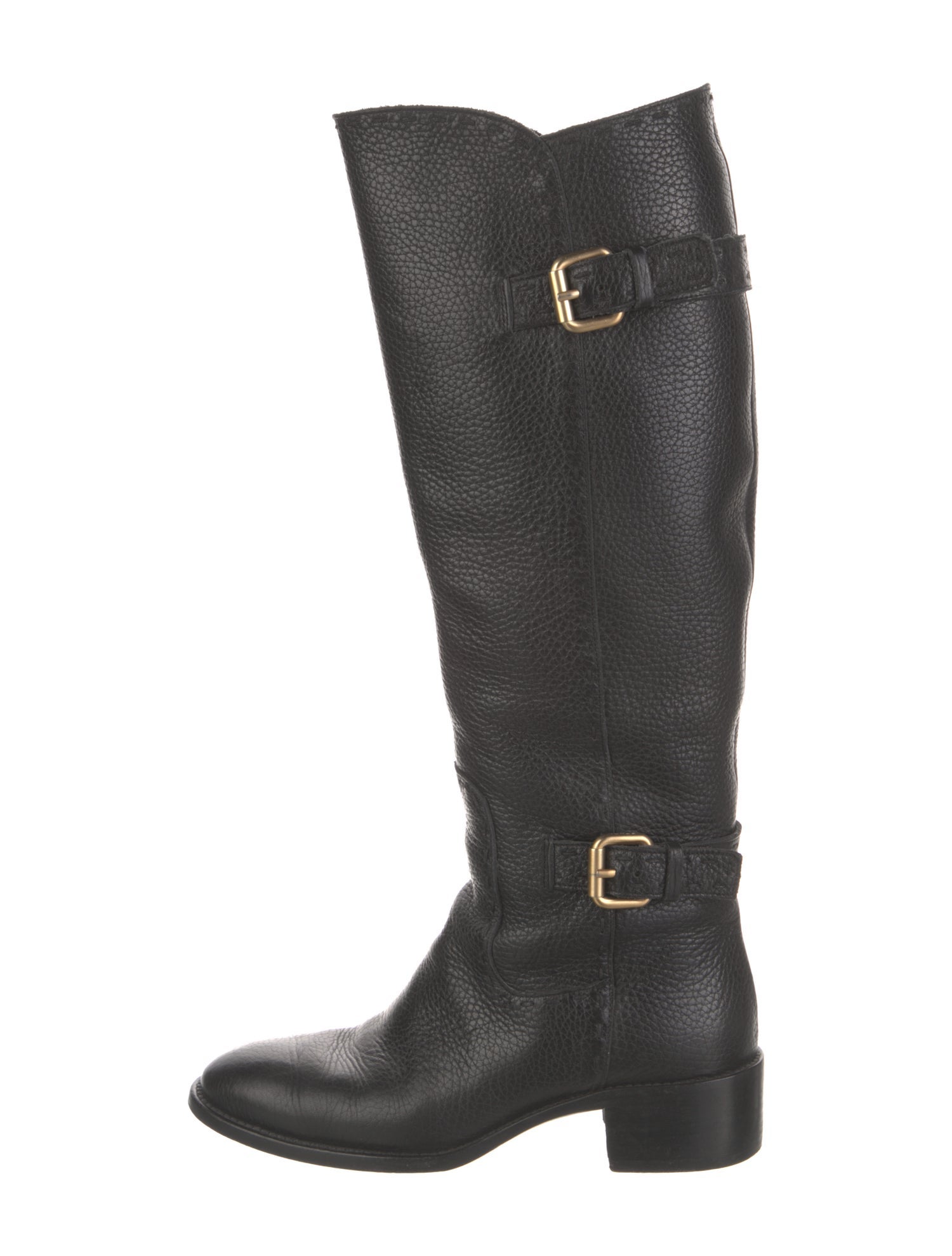 Fendi Leather Riding Boots