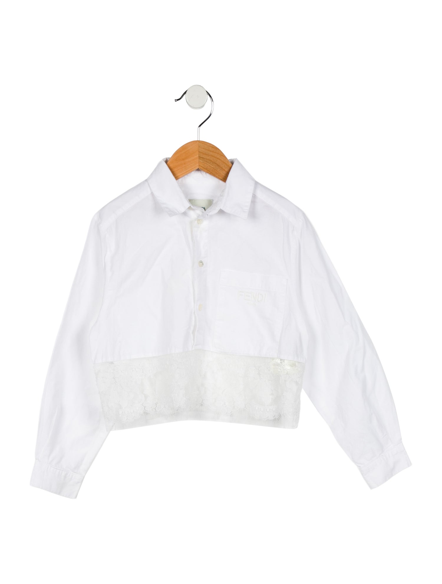 Fendi Girls' Cropped Blouse