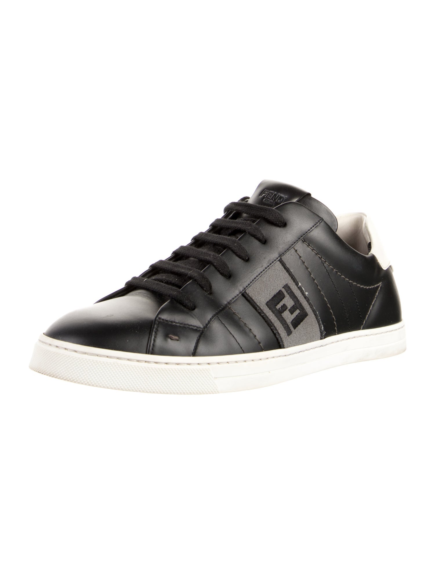 Fendi Zucca FF Logo Leather Sneakers