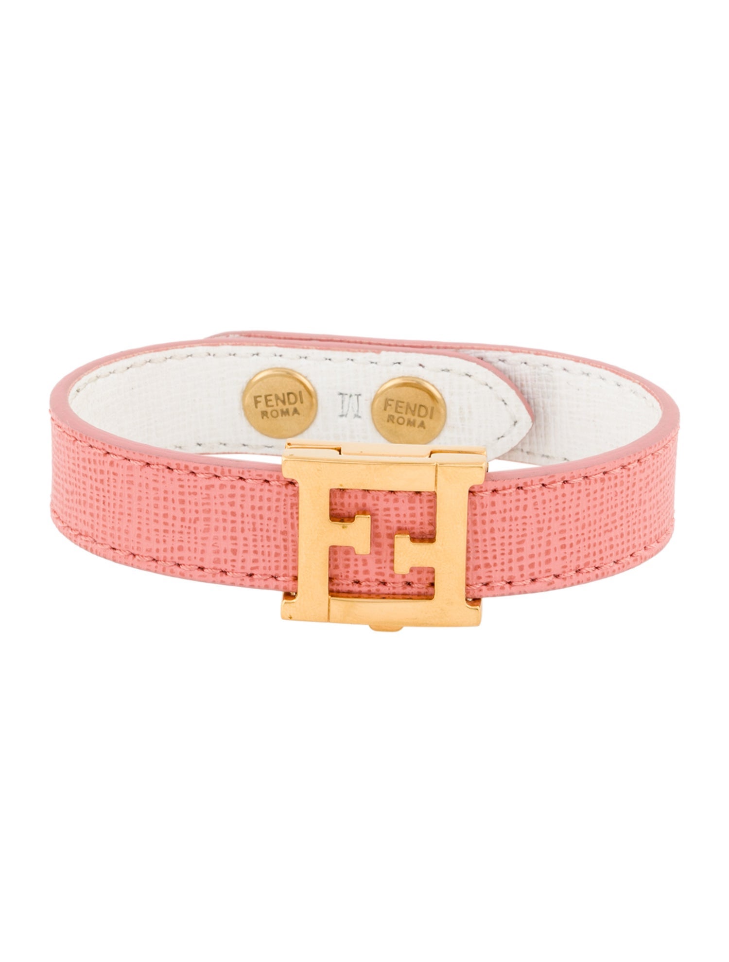 Fendi Leather Crayons Reversible Wrap Bracelet