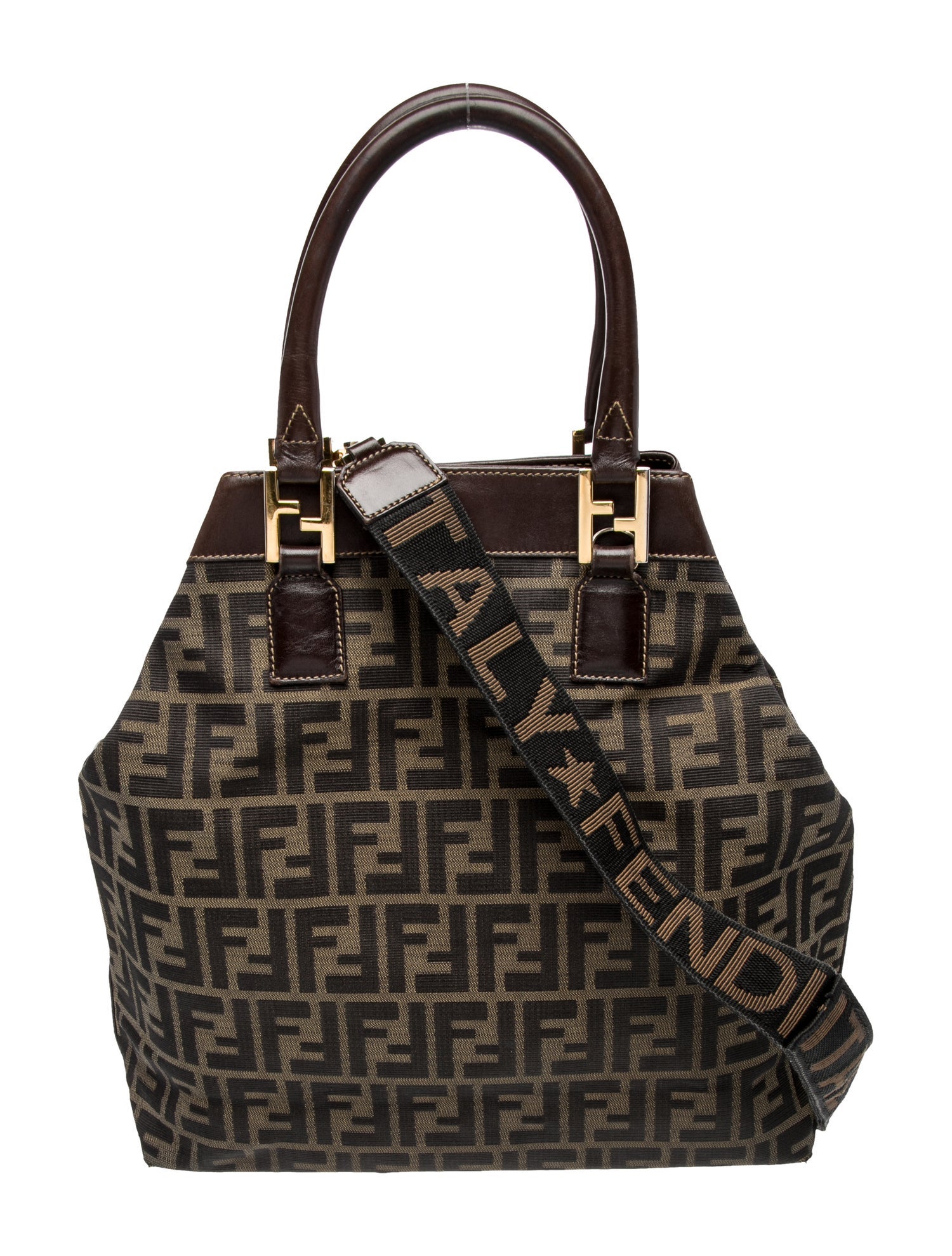 Fendi Zucca FF Zucca Top Handle Tote Bag Medium