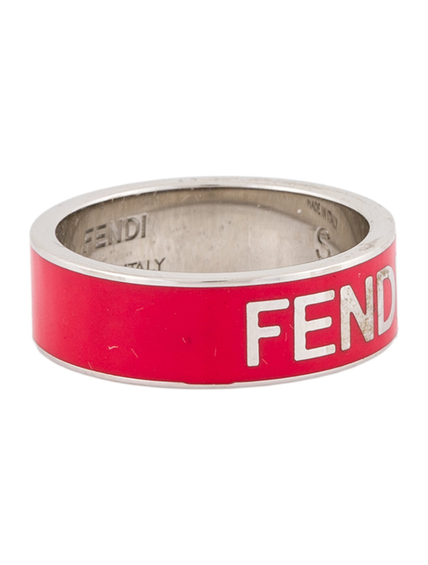 Fendi Enamel Logo Ring