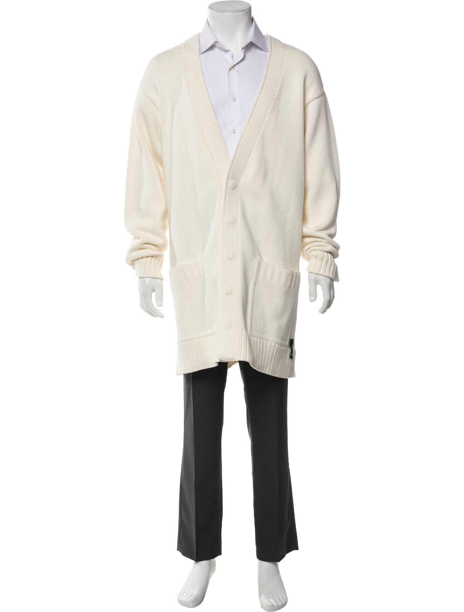 Fendi V-Neck Long Sleeve Cardigan