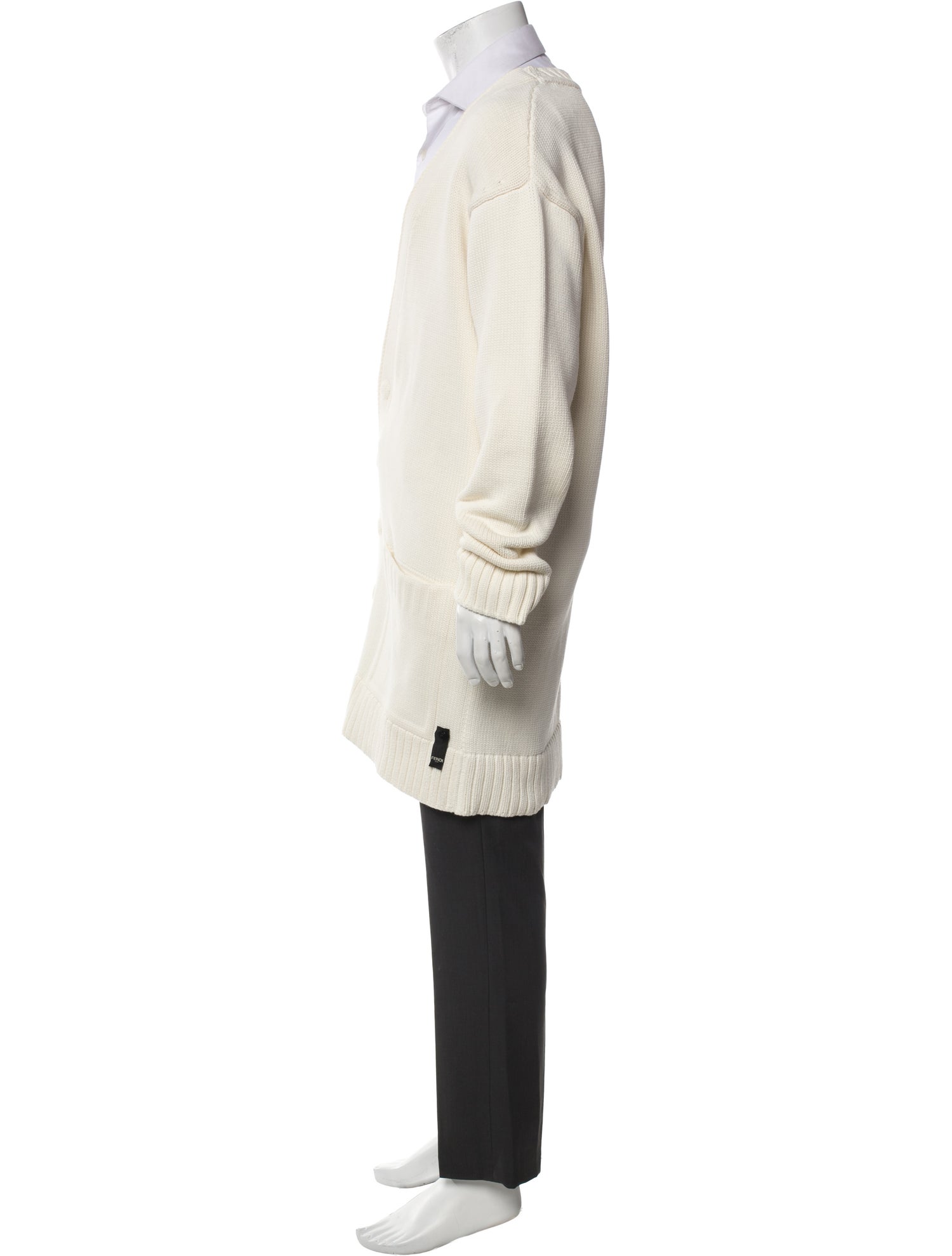 Fendi V-Neck Long Sleeve Cardigan